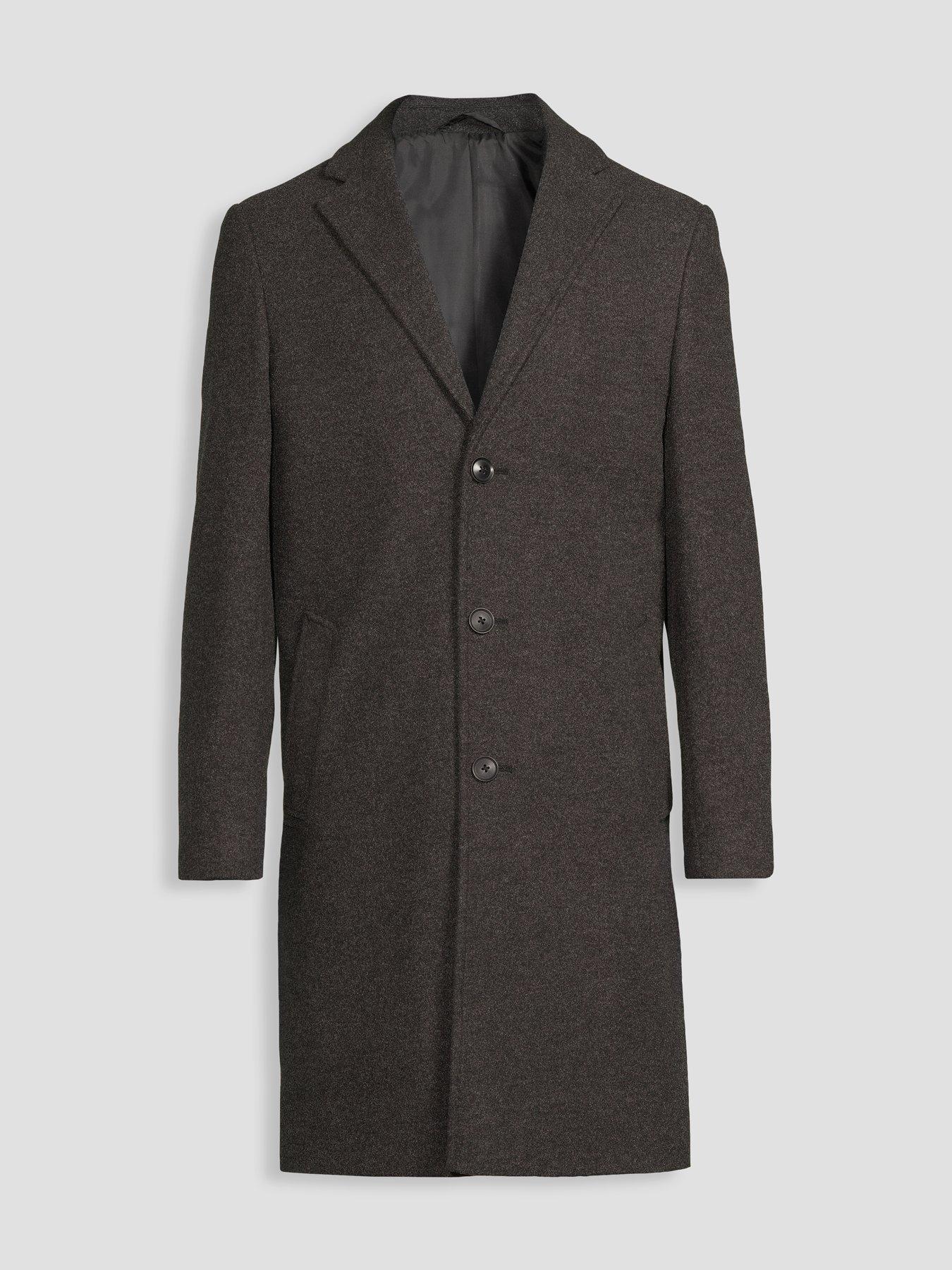 Image 7 of 7 of The Very Collection Notch Collar Overcoat - Charcoal