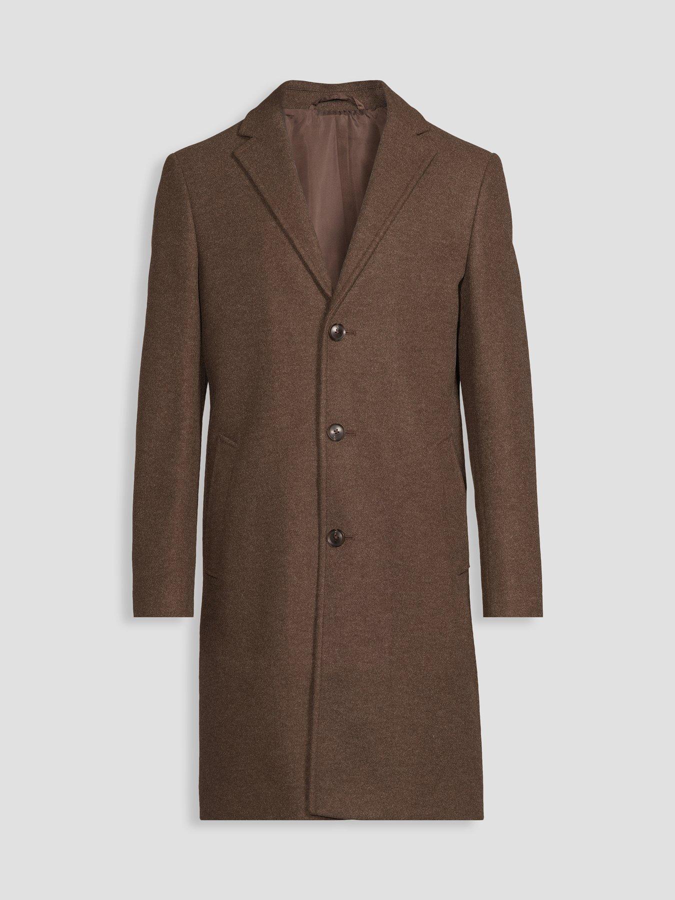 Image 7 of 7 of The Very Collection Notch Collar Overcoat - Brown