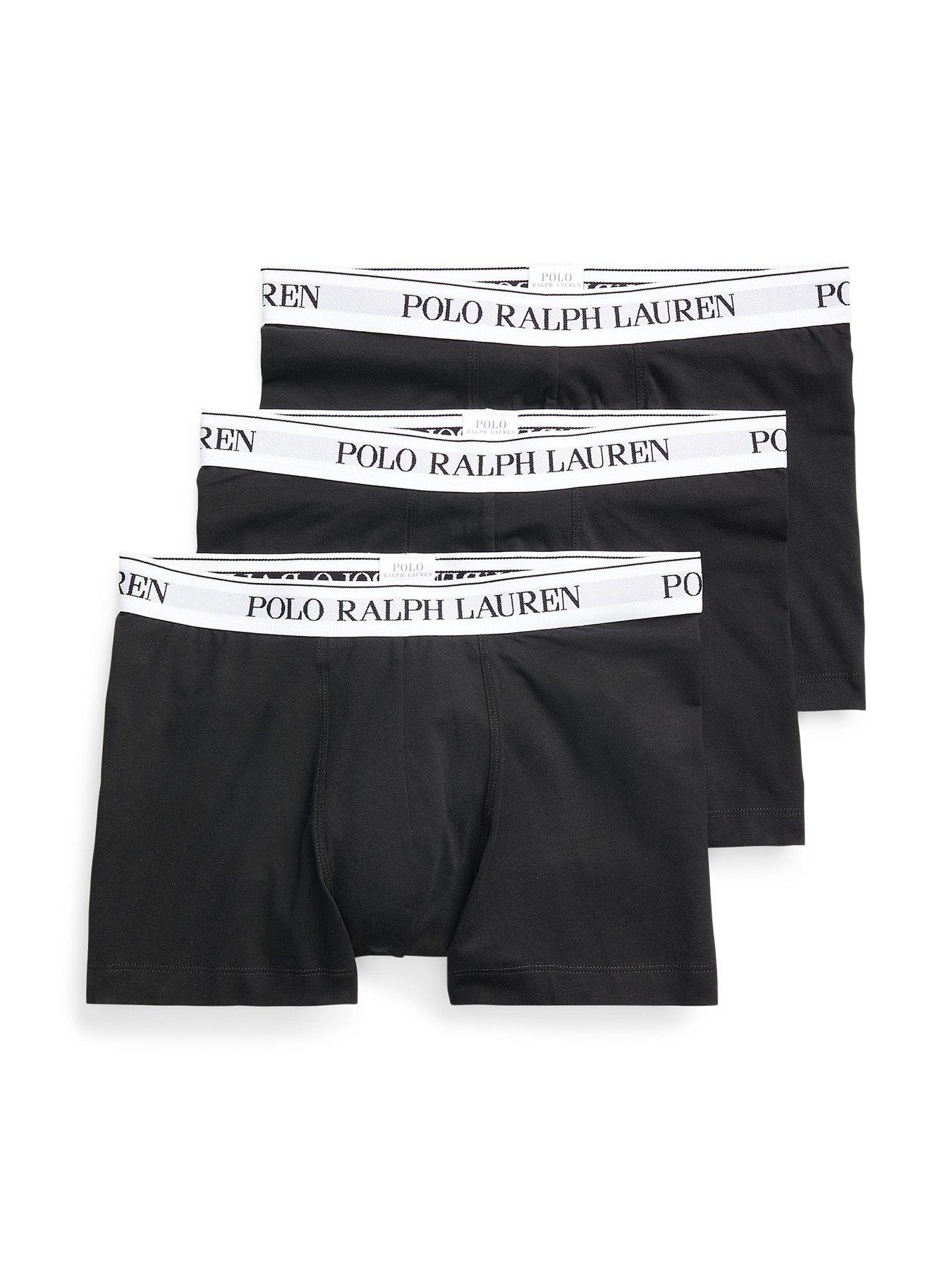 Image 1 of 4 of Polo Ralph Lauren Classic 3 Pack Trunks - Black/White