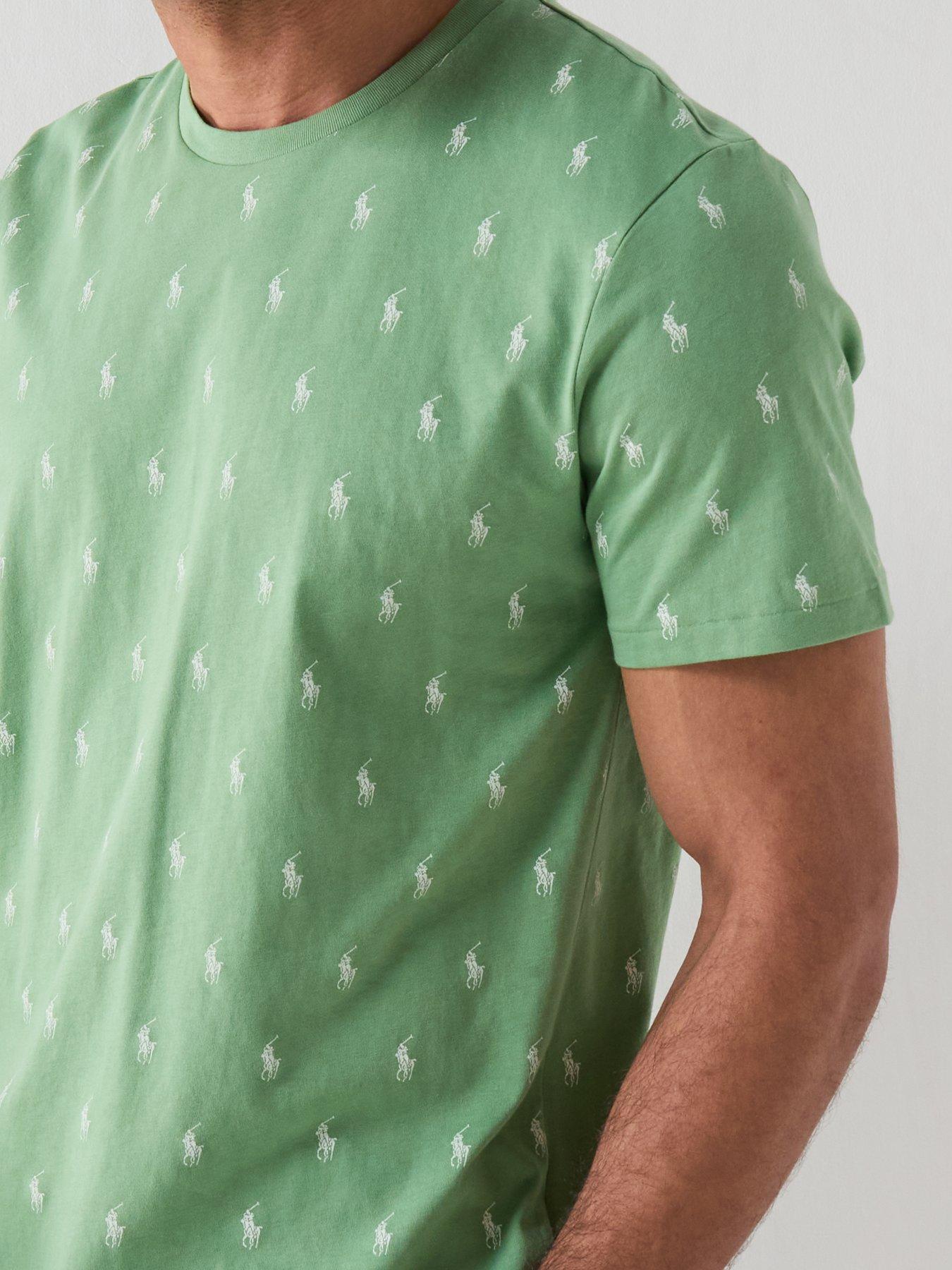 Image 4 of 6 of Polo Ralph Lauren Loungewear Multi Pp All Over Print T-Shirt - Green
