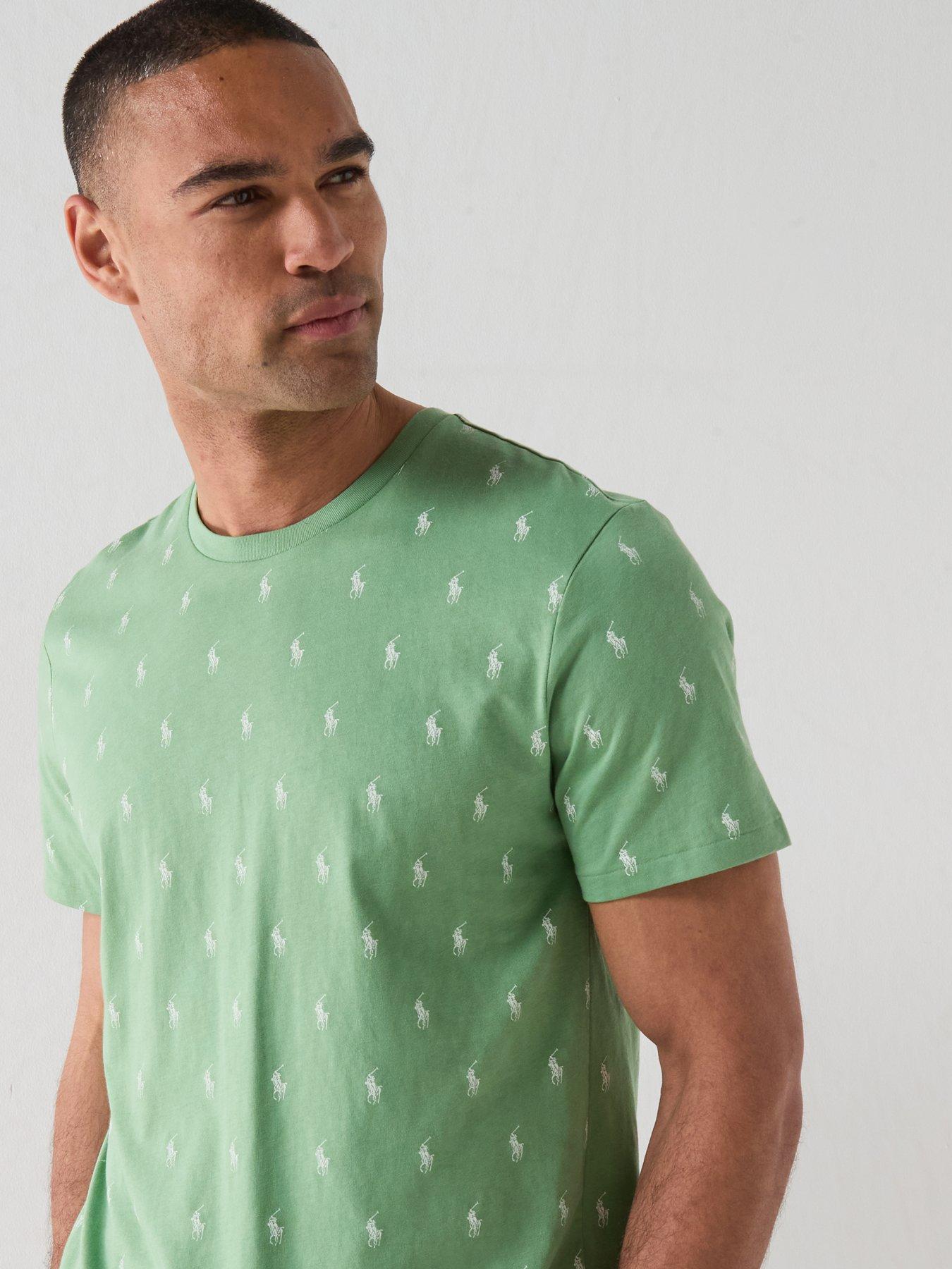 Image 5 of 6 of Polo Ralph Lauren Loungewear Multi Pp All Over Print T-Shirt - Green