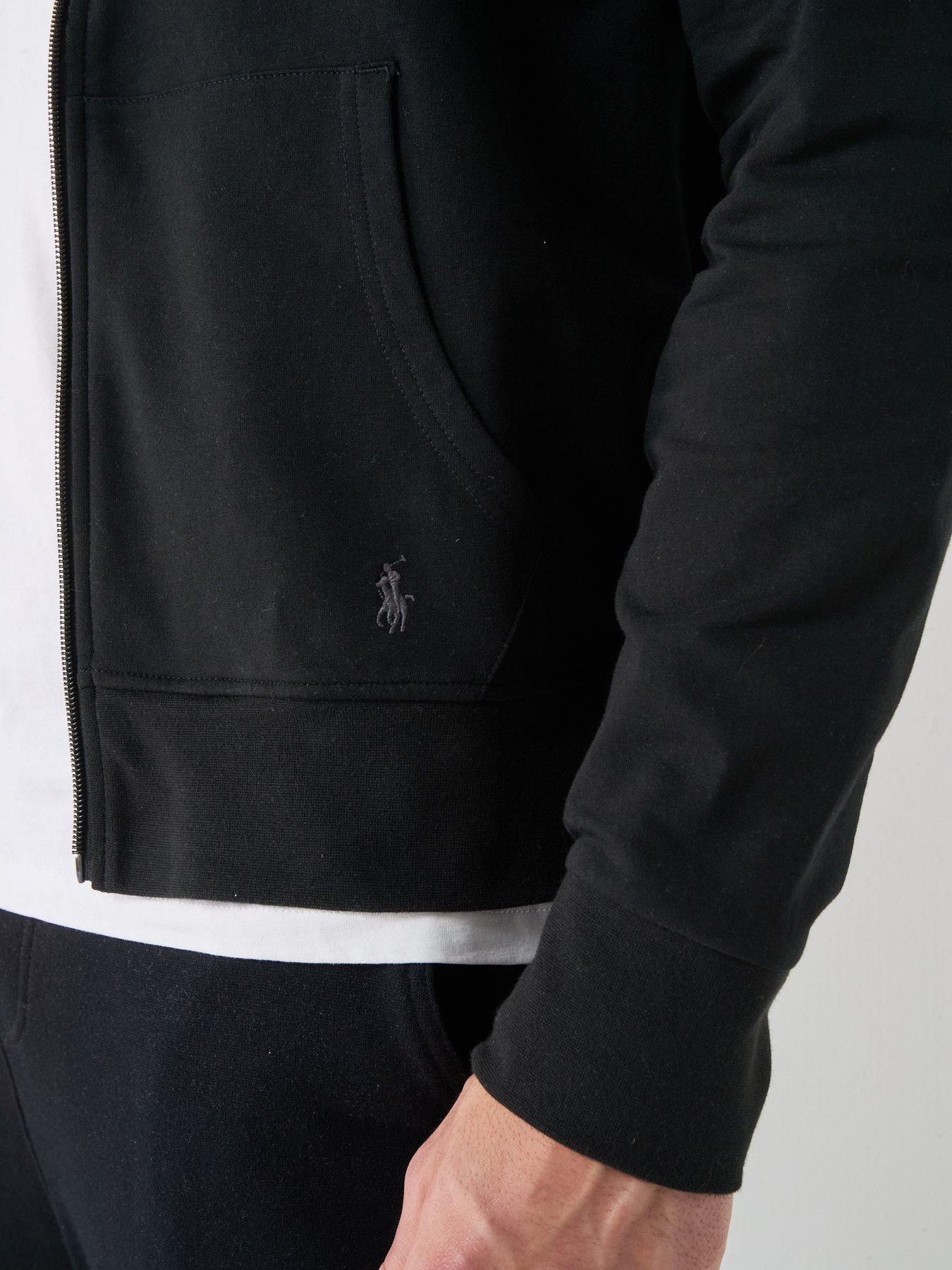 Image 6 of 6 of Polo Ralph Lauren Zip Through Loungewear Hoodie - Black