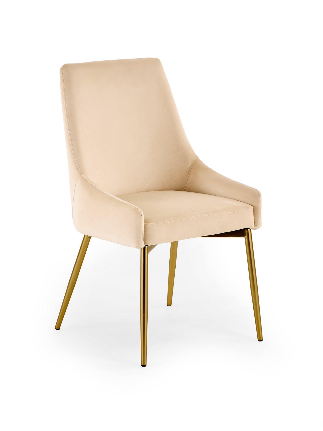 Image 5 of 7 of The Very Collection Kaia Chevron 160 cm Dining Table +&nbsp;Bench +&nbsp;2 Nala Chairs - Brass Legs - FSC&reg; Certified