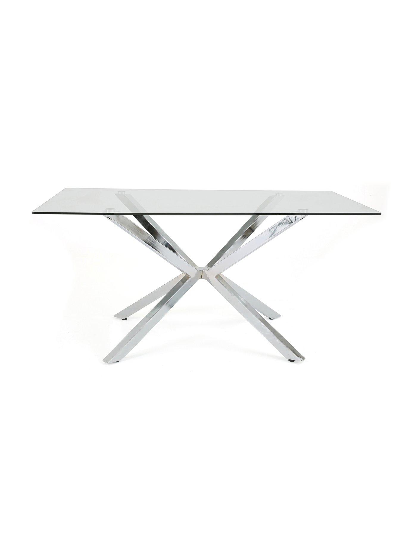 Image 5 of 7 of The Very Collection Sander Corner Storage Bench&nbsp;with Chopstick 160 cm Chrome&nbsp;Rectangular Dining Table and&nbsp;2 Sander Chairs - Moss Green/Chrome