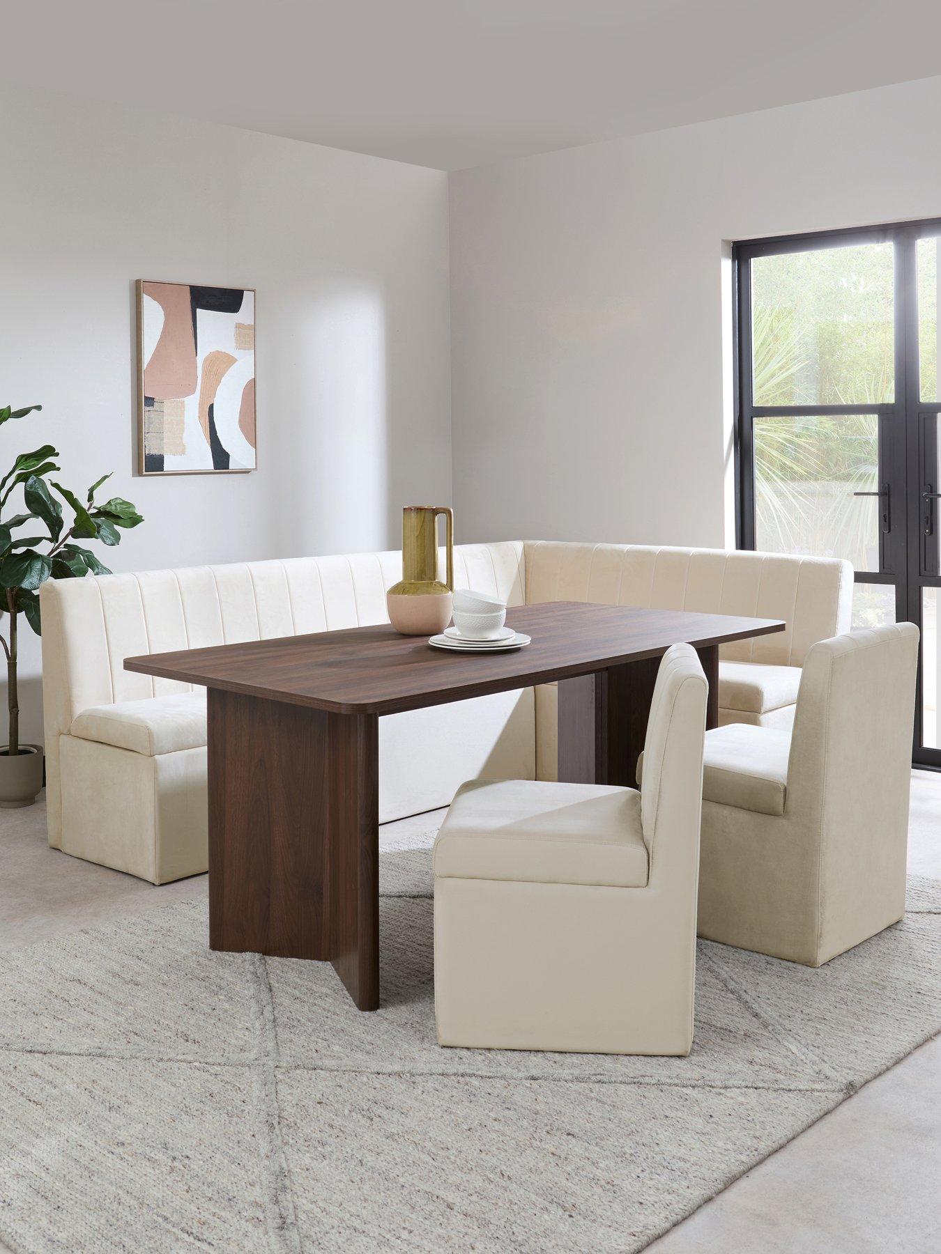 The Very Collection Sander Corner Storage Booth With Amber 160cm Table  &  2 Sander Chairs - FSC® Certified