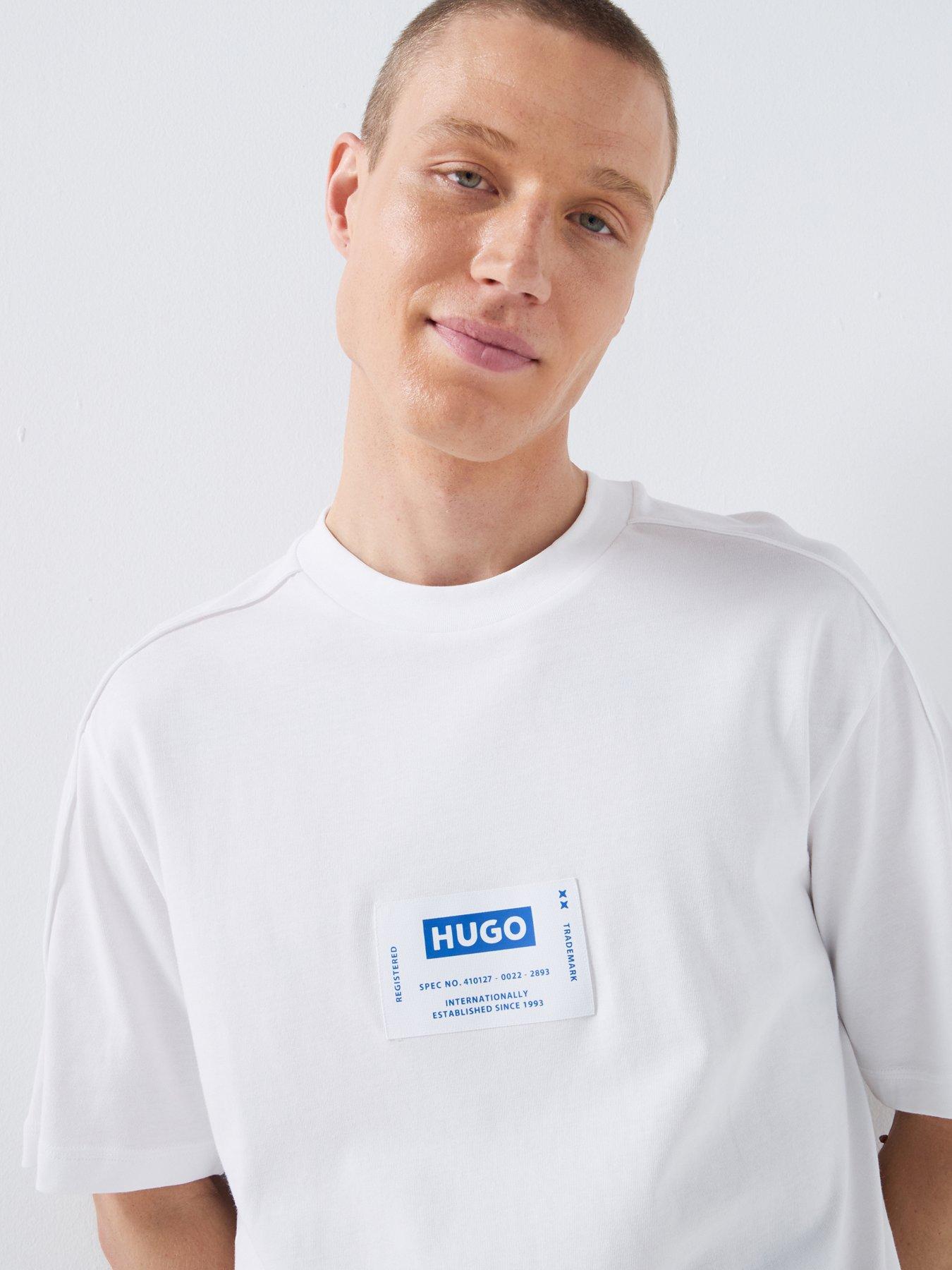 Image 5 of 5 of HUGO Blue Nurazti Regular Fit T-Shirt - White
