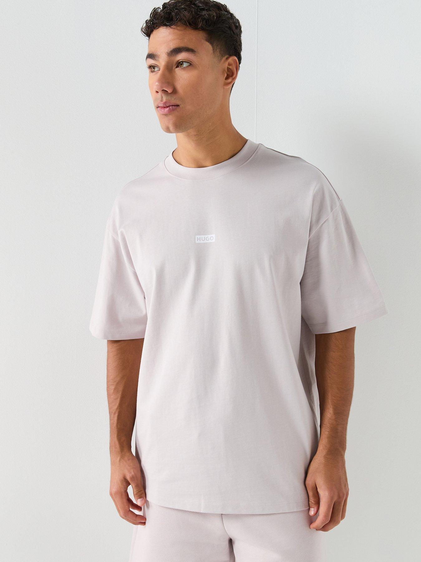 HUGO Blue Nalono International Logo T-Shirt - Lilac