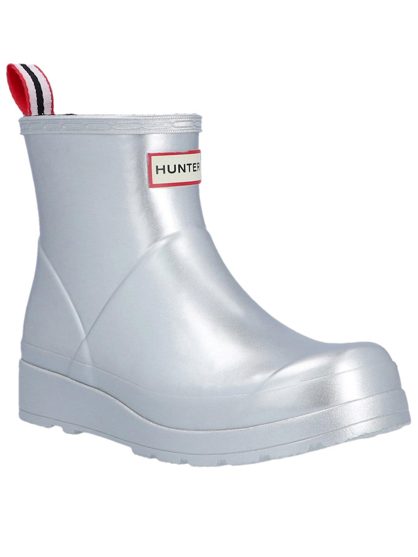 Hunter Play Short Boot Metallic - Silver