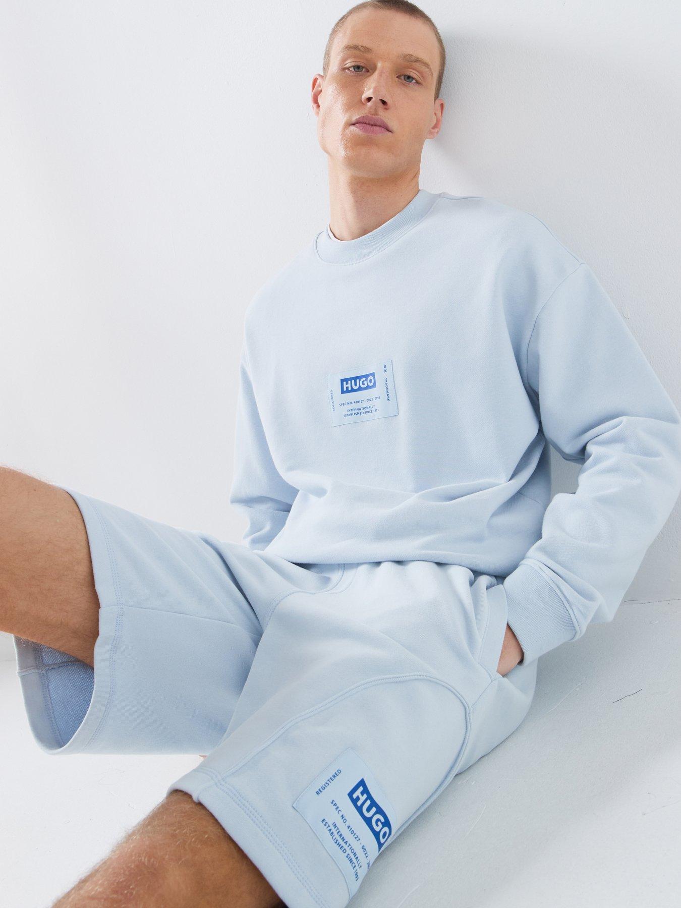 HUGO Nurazui Regular Fit Crew Sweatshirt - Blue
