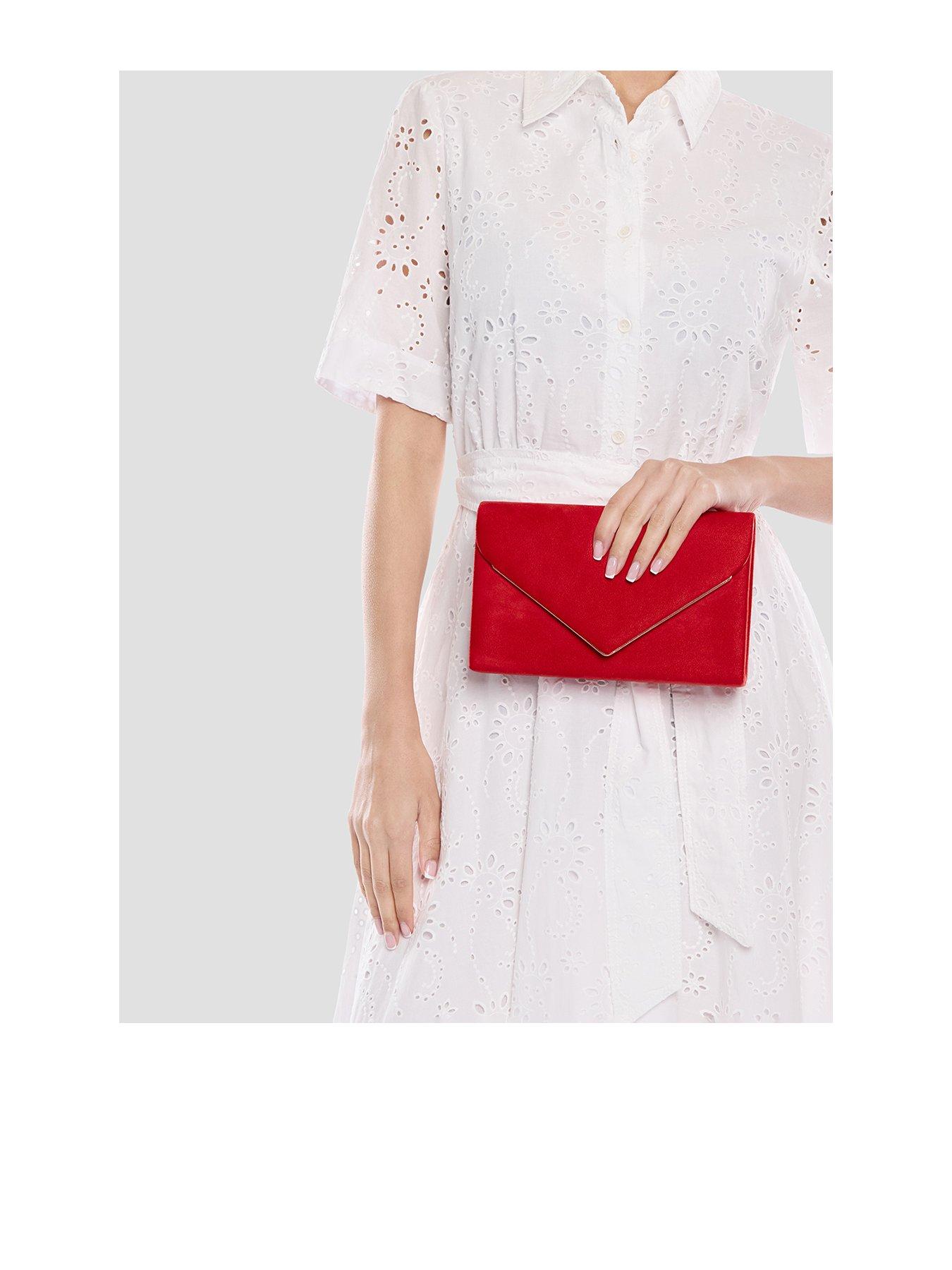 Image 1 of 5 of Paradox London Delyssa Clutch Bag - Red