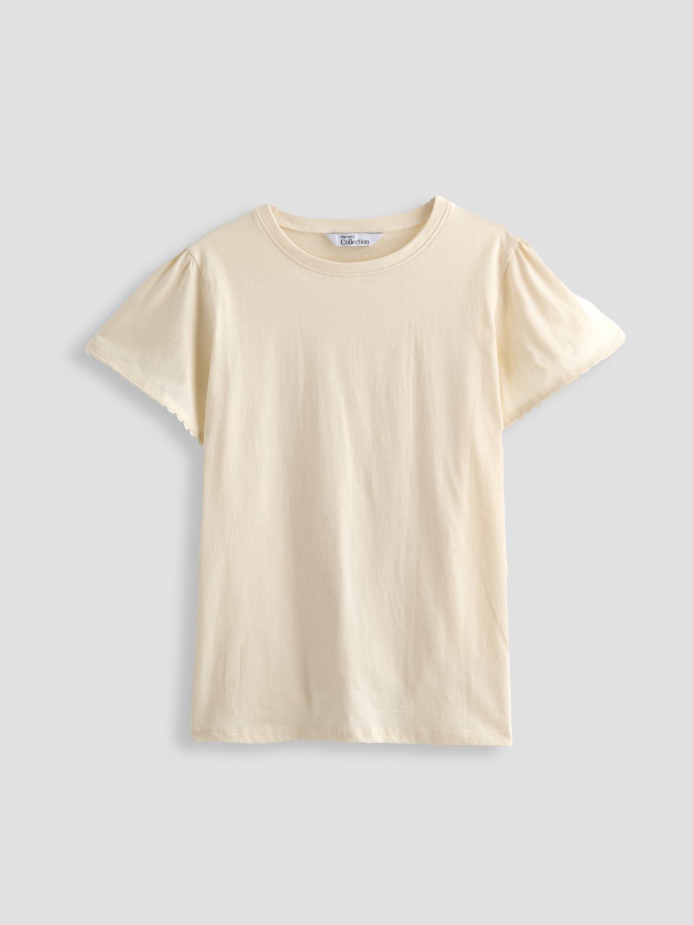 Image 4 of 6 of The Very Collection Girls Embroidered T-Shirt &amp; Embroidered Waistcoat Set - Off White