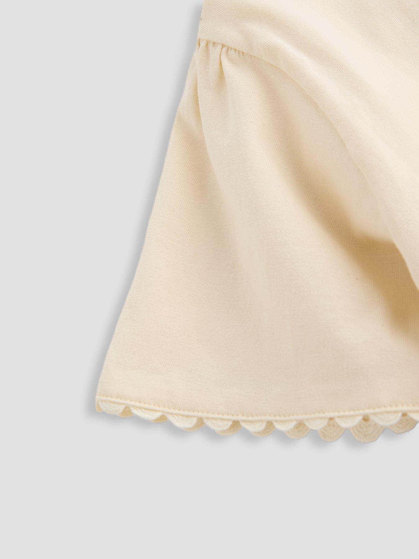 Image 6 of 6 of The Very Collection Girls Embroidered T-Shirt &amp; Embroidered Waistcoat Set - Off White