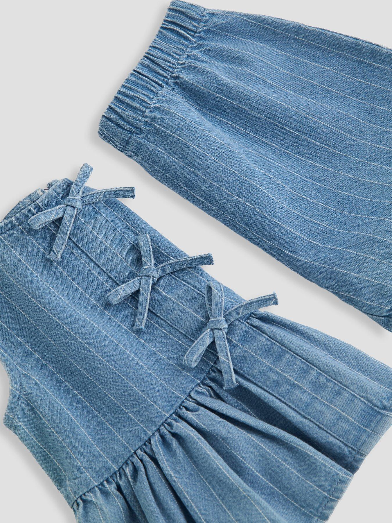 Image 3 of 6 of The Very Collection Girls Denim Short And Top Outfit - Blue