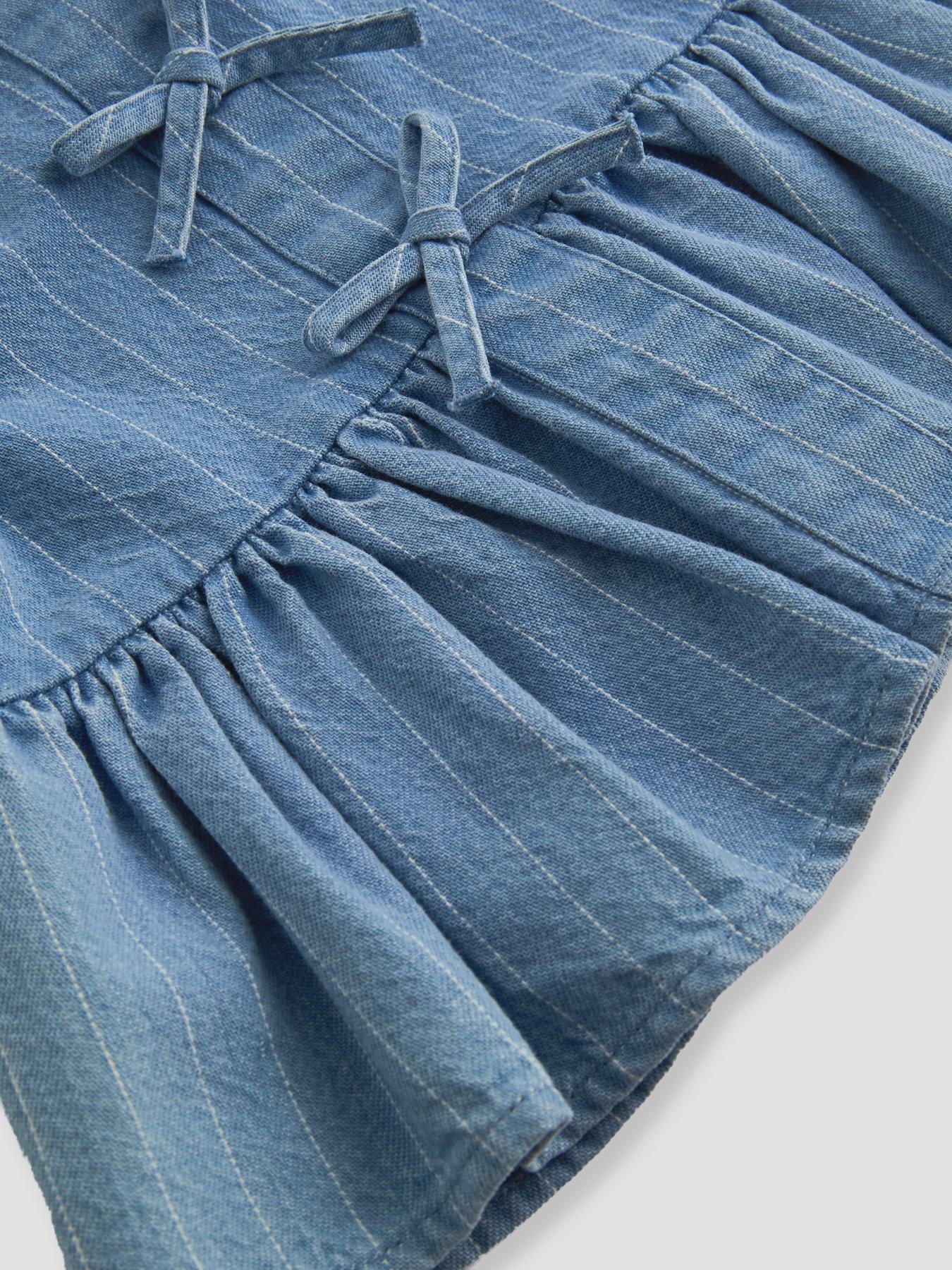 Image 6 of 6 of The Very Collection Girls Denim Short And Top Outfit - Blue