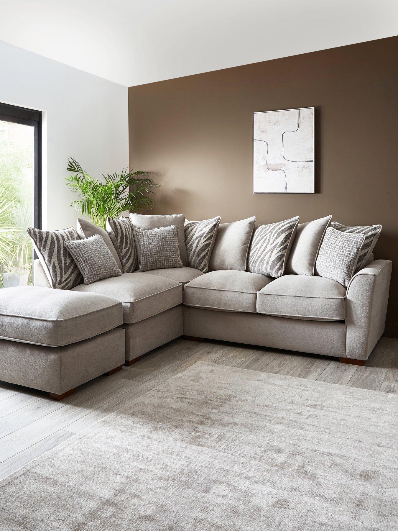 Image 1 of 7 of The Very Collection Nala Left Hand Chaise Sofa Bed with Footstool (Buy &amp; SAVE!)