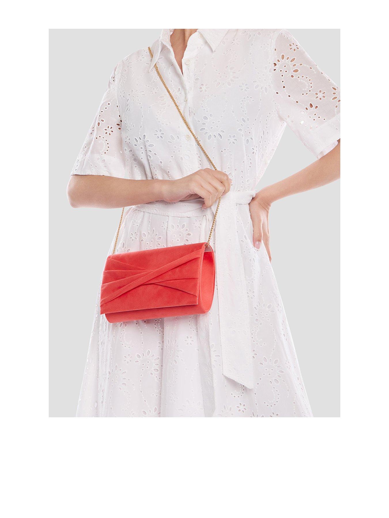 Paradox London Deloria Clutch Bag - Coral