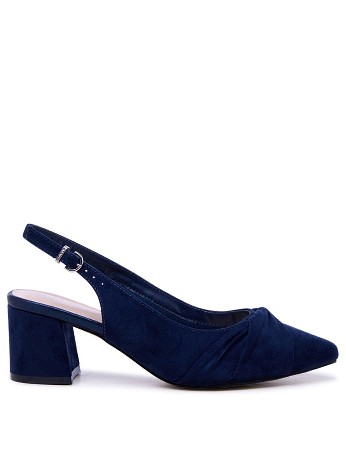 Paradox London Giverny Wide Fit Slingback Heel - Navy