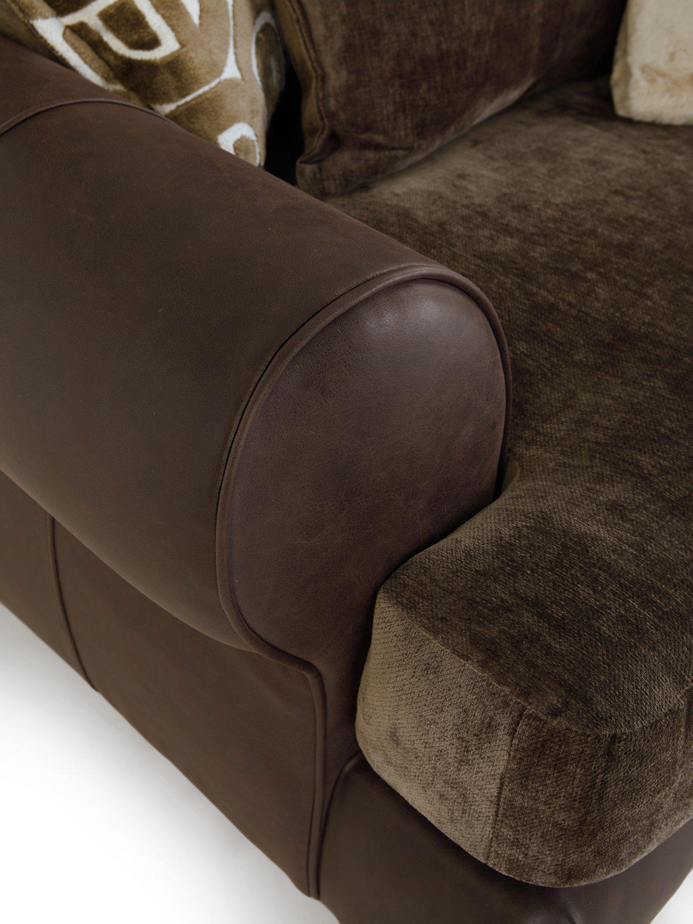 Image 5 of 7 of The Very Collection Broadway 3 Seater Fabric Sofa + Footstool