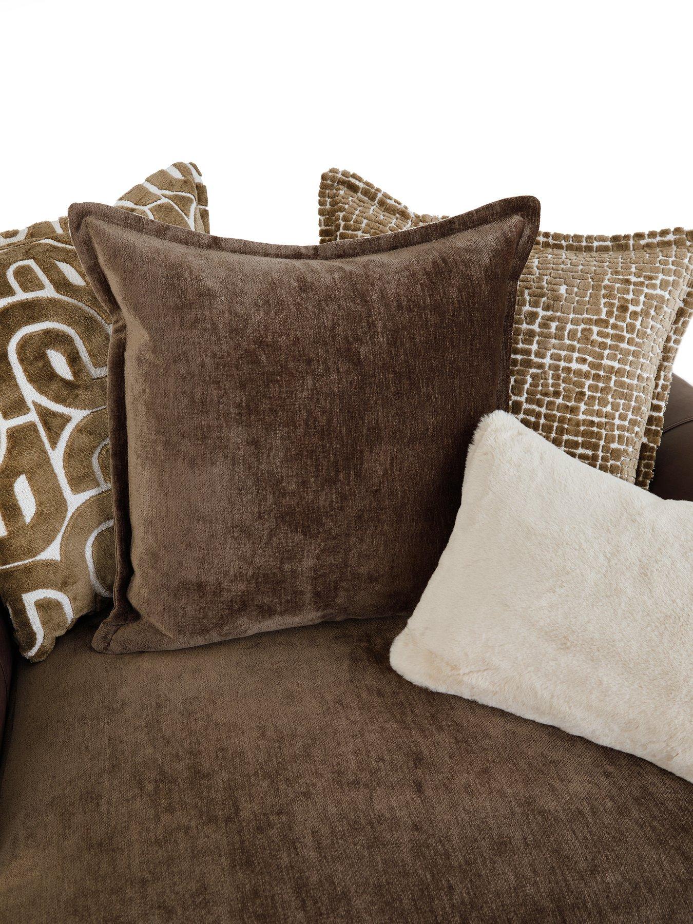 Image 6 of 7 of The Very Collection Broadway 3 Seater Fabric Sofa + Footstool