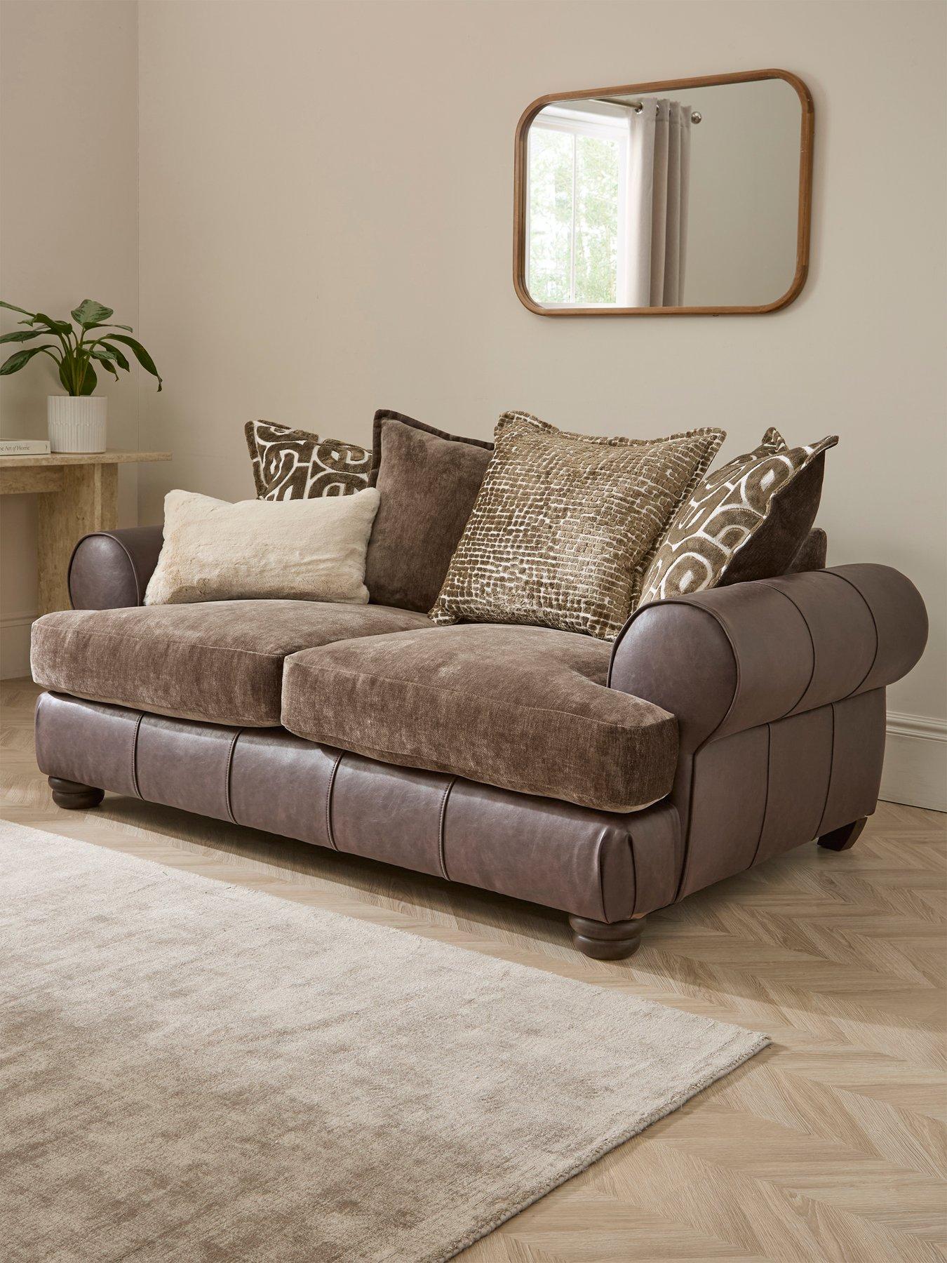 front image of the-very-collection-broadway-2-seater-fabric-sofa