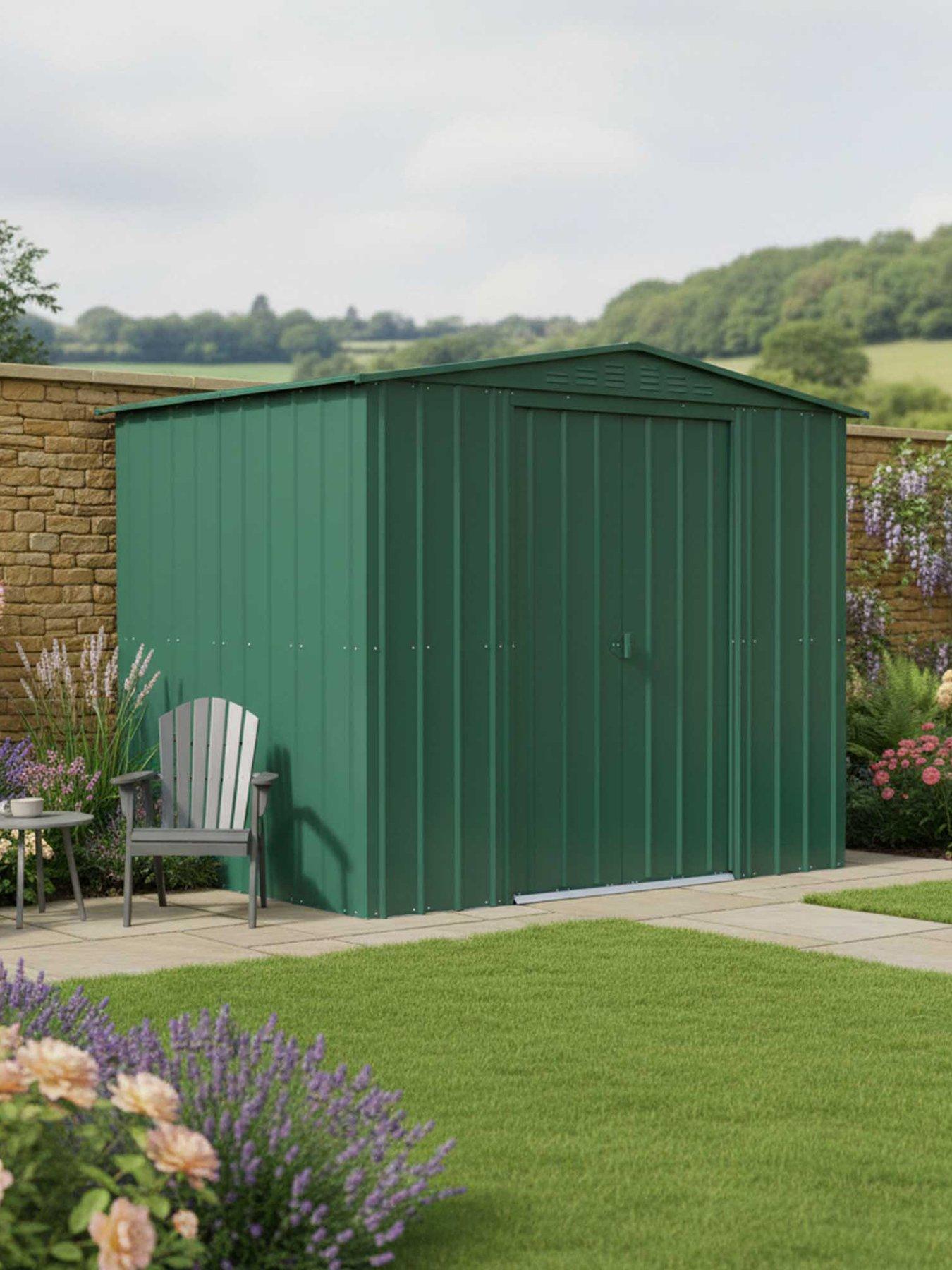 Globel Globel 8 x 6 Apex Green Metal Shed