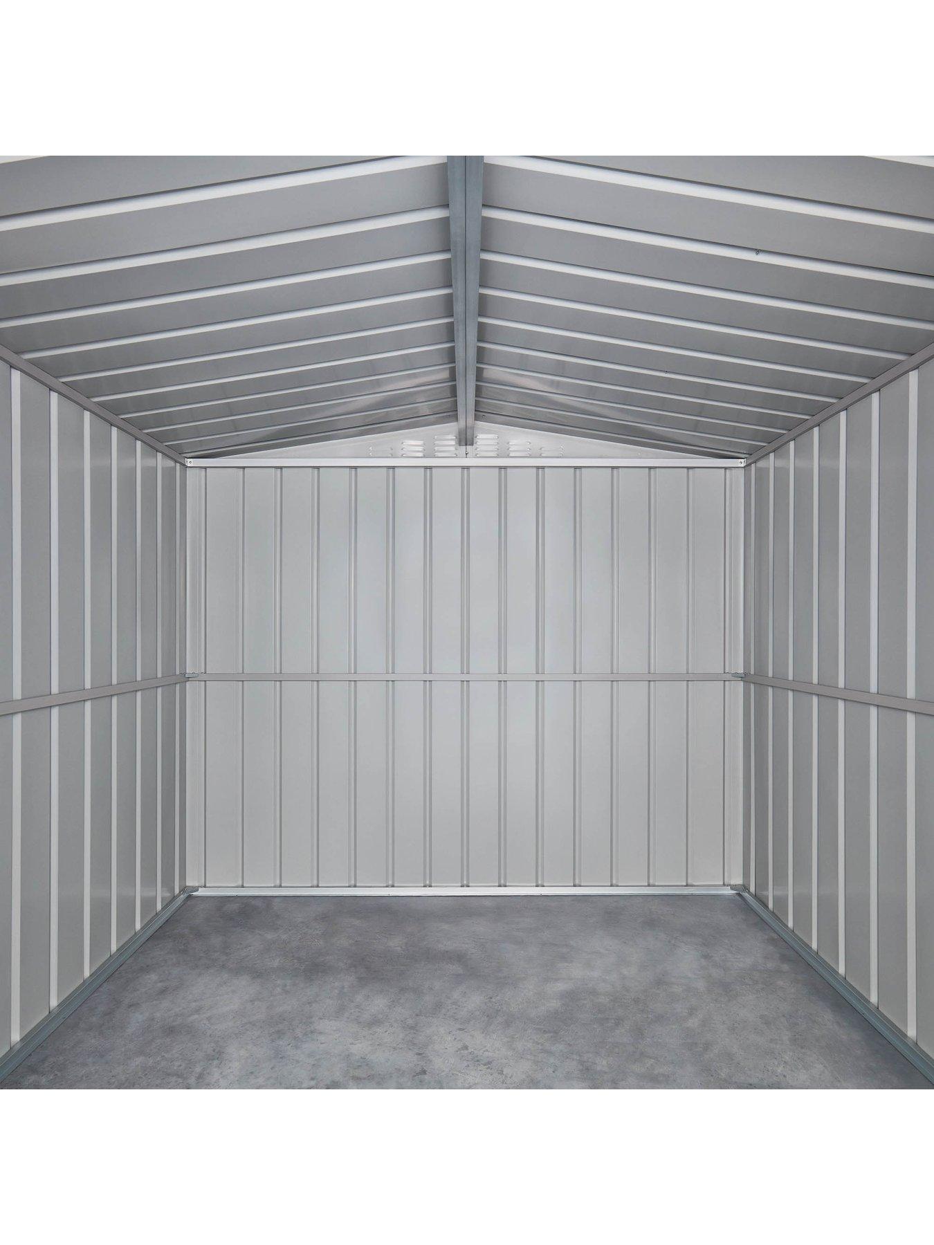 Image 3 of 7 of Globel 8 x 6 Apex Grey Metal Shed