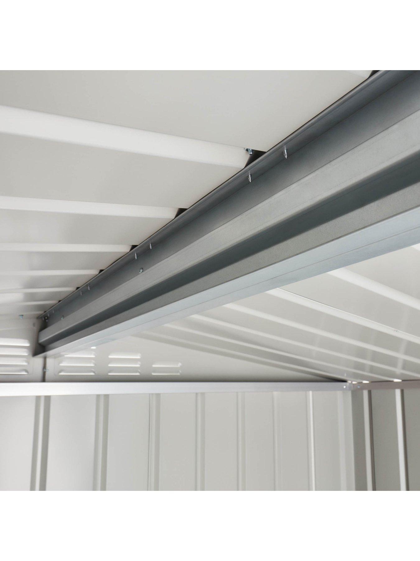 Image 4 of 7 of Globel 8 x 6 Apex Grey Metal Shed