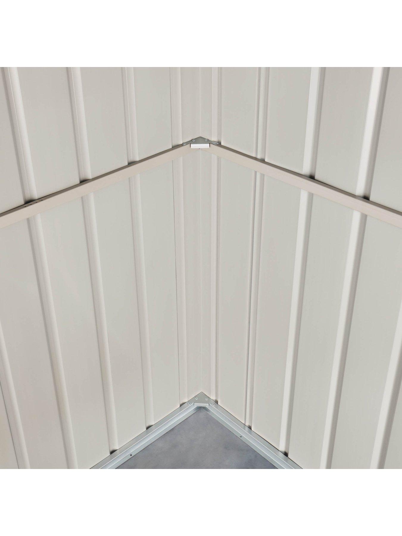 Image 5 of 7 of Globel 8 x 6 Apex Grey Metal Shed