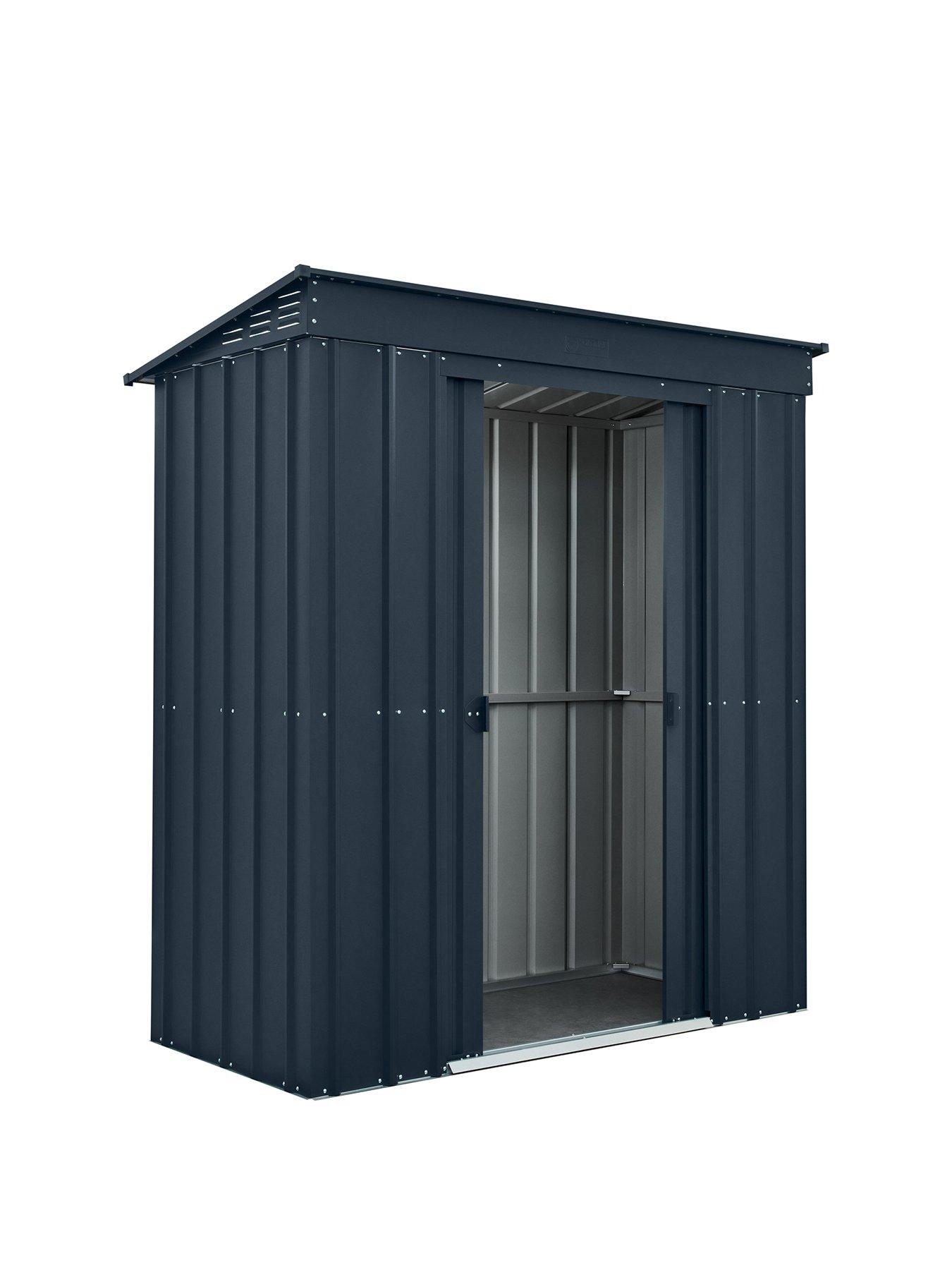 Image 2 of 4 of Globel 6 x 3 Pent Grey Metal Shed