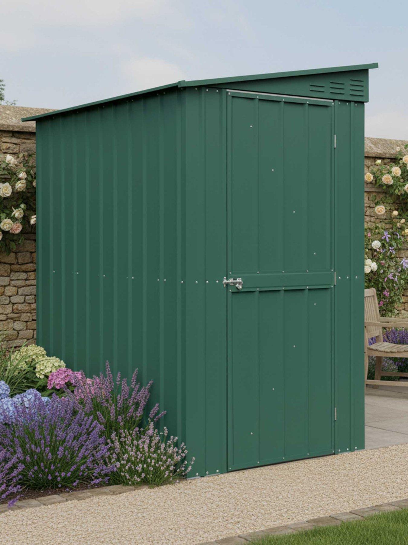 Globel Globel 4 x 6 Lean-to Green Metal Shed