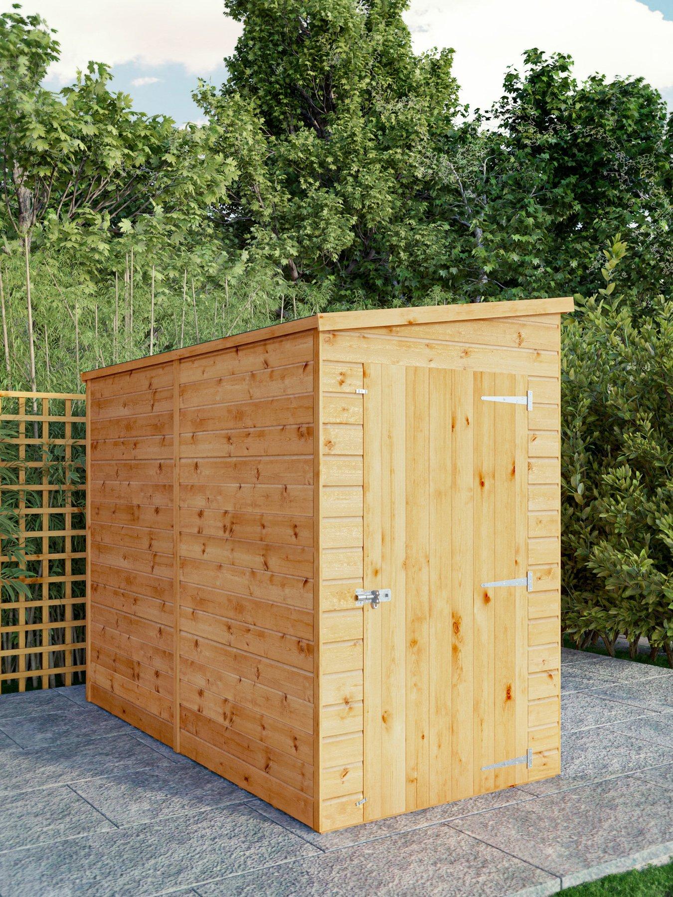 MERCIA 8 x 4 Modular Shiplap Pent Windowless Shed