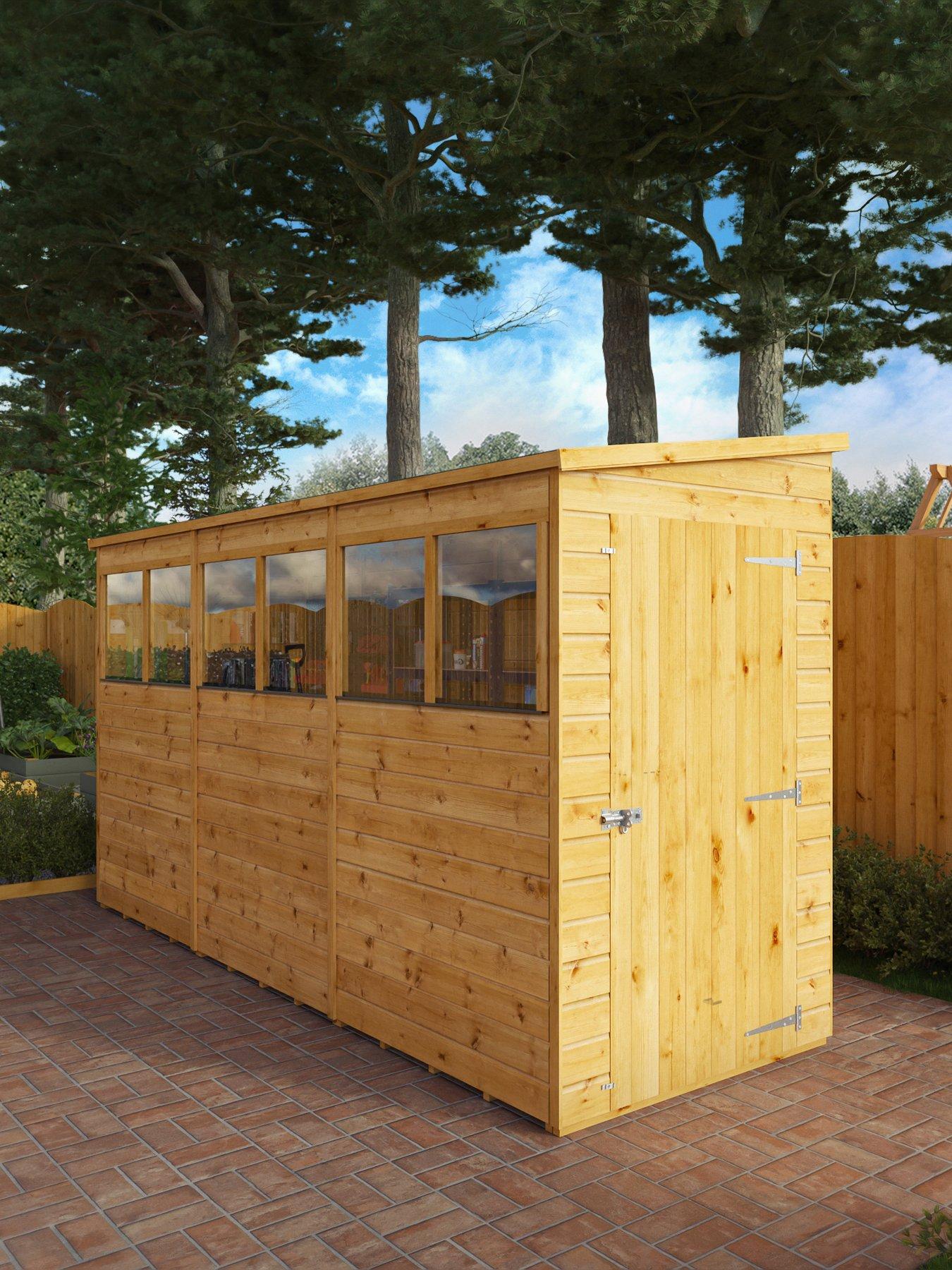 MERCIA 12 x 4 Modular Shiplap Pent Shed