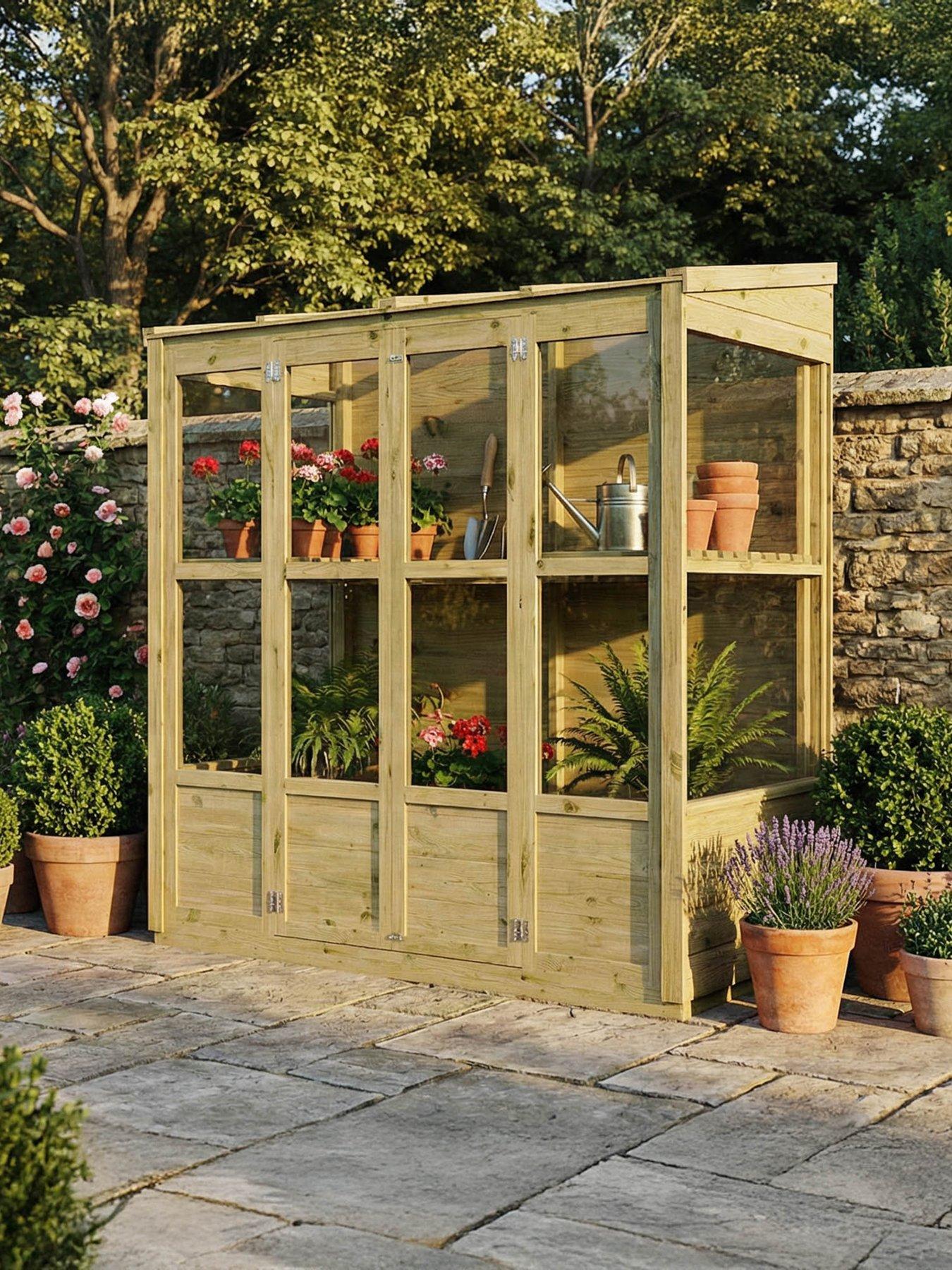 MERCIA 6 x 3ft Traditional Tall Wall Greenhouse