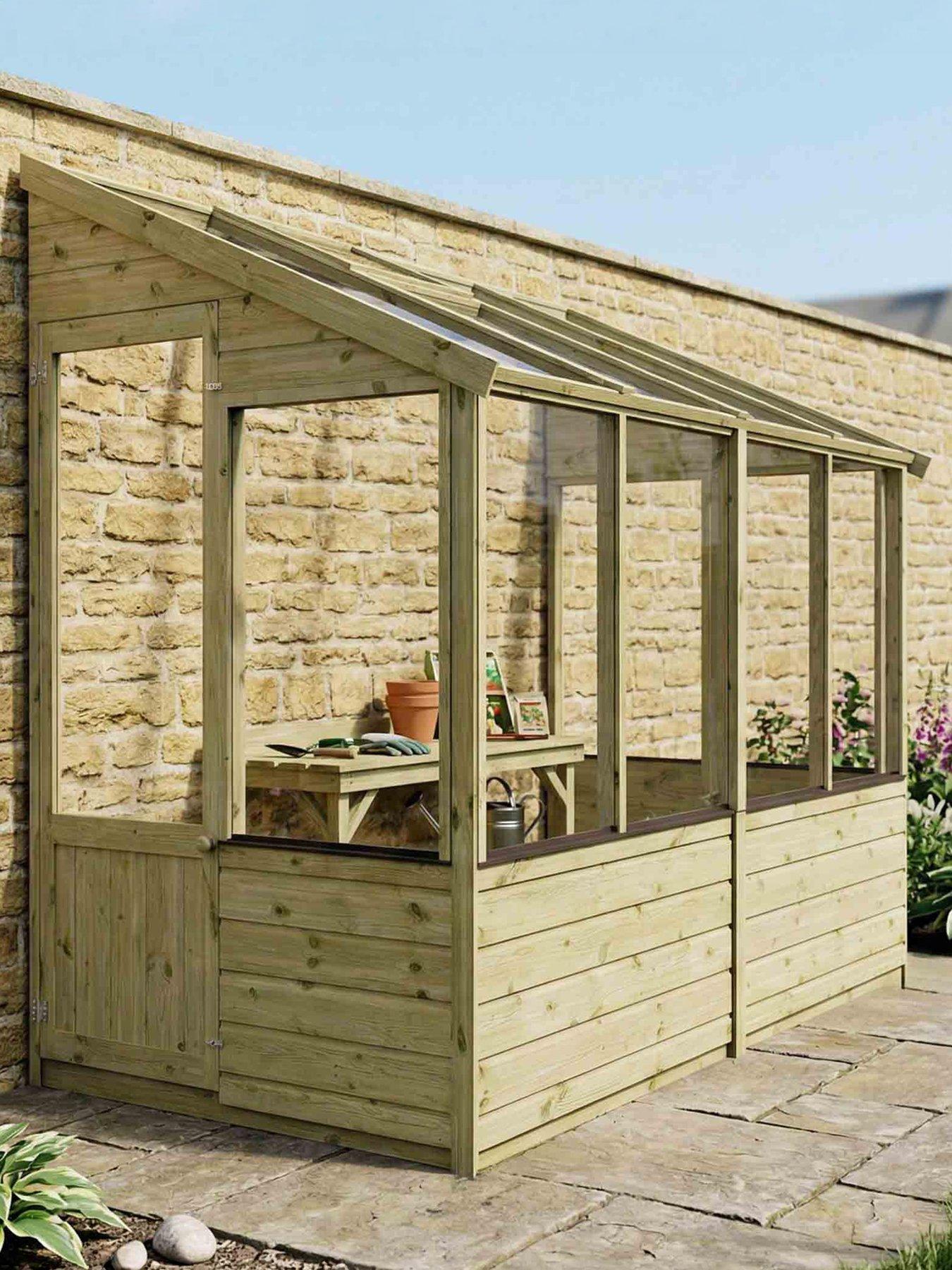 MERCIA 8 x 4ft Traditional Lean Too Greenhouse