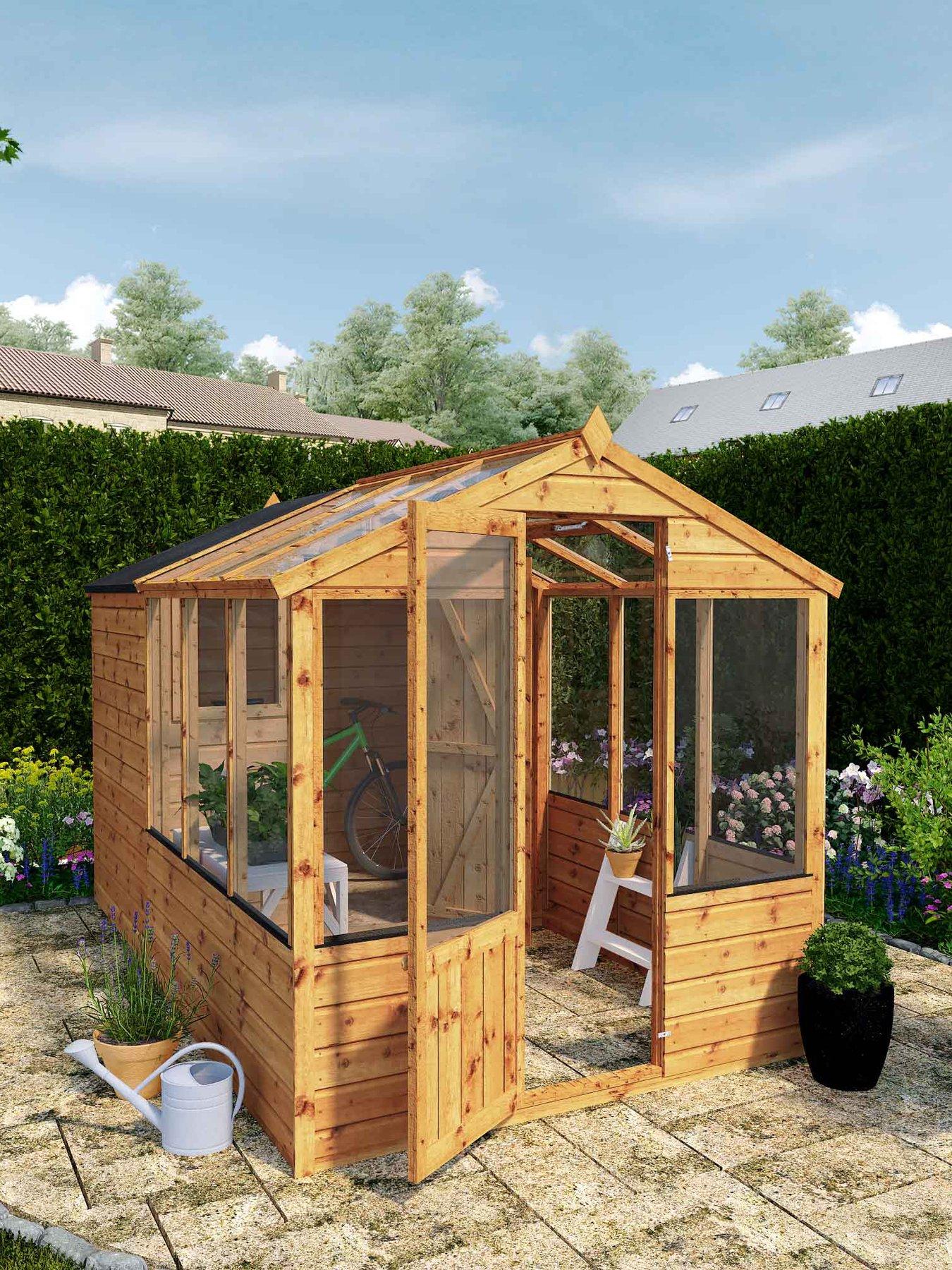 MERCIA 10 x 6ft Traditional Apex Greenhouse/Shed Combi