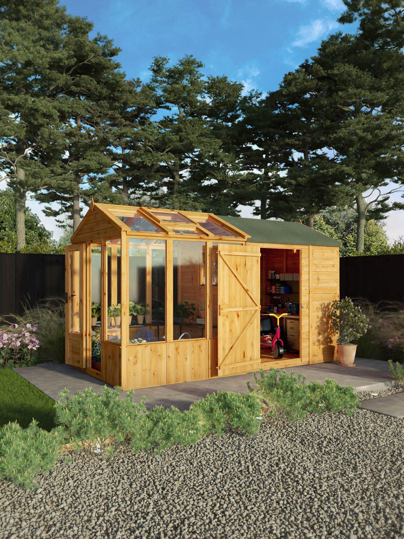 MERCIA 12 x 6 Woodsman Styrene Greenhouse/Shed Combi