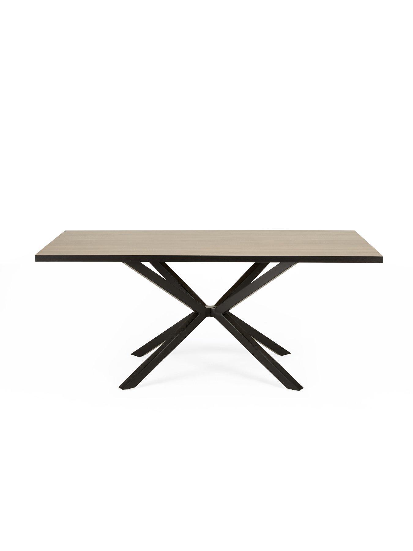  image of the-very-collection-oslo-180cm-rectangular-dining-table-2-benches