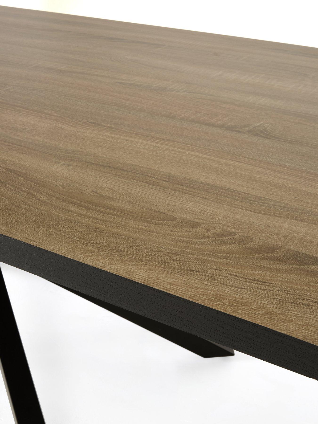  image of the-very-collection-oslo-180cm-rectangular-dining-table-2-benches