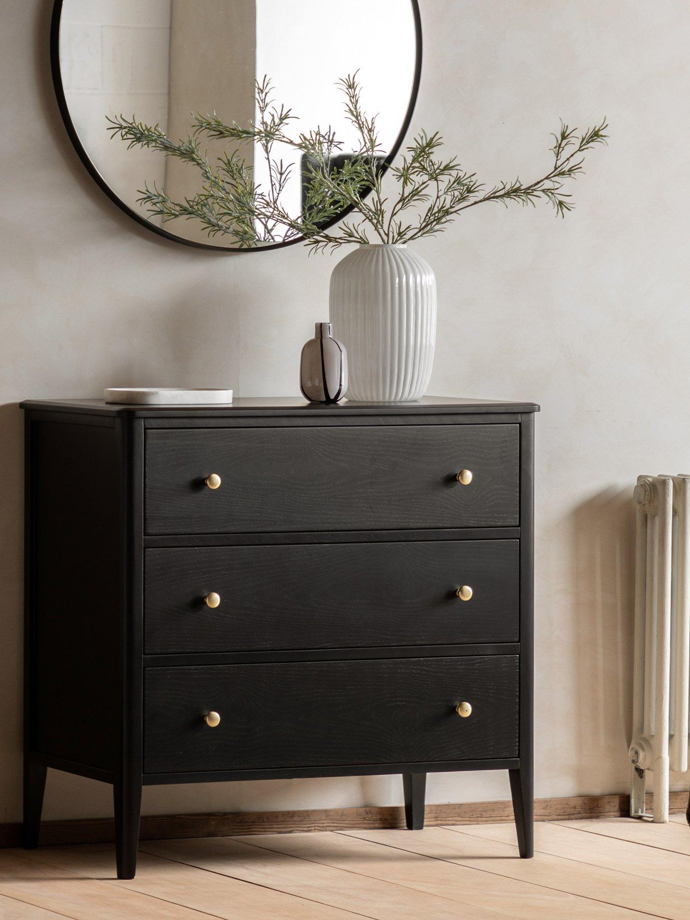 Image 1 of 5 of Gallery Direct Acton 3 Drawer Chest Black