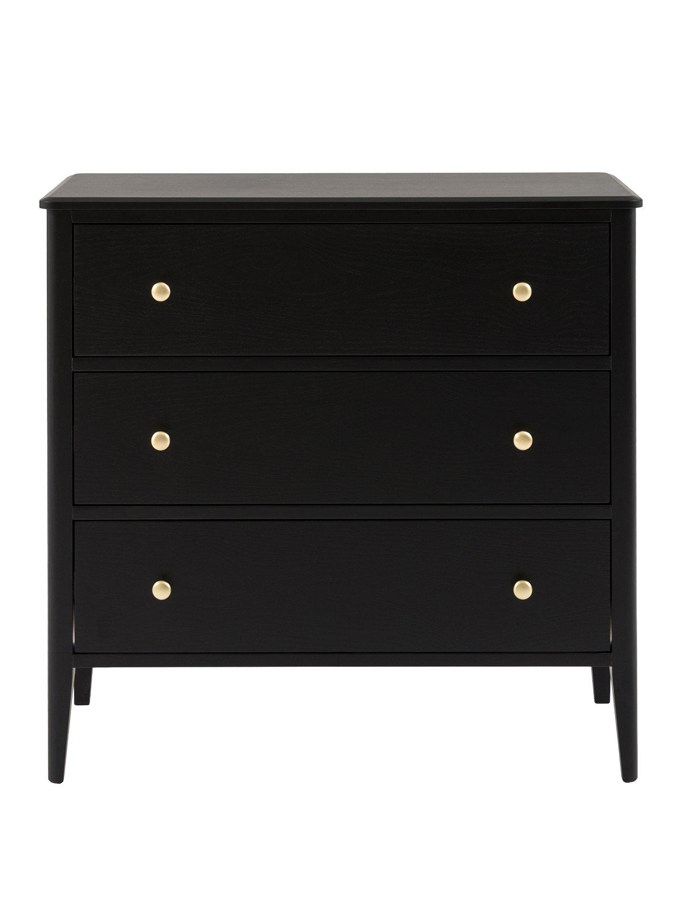Image 2 of 5 of Gallery Direct Acton 3 Drawer Chest Black