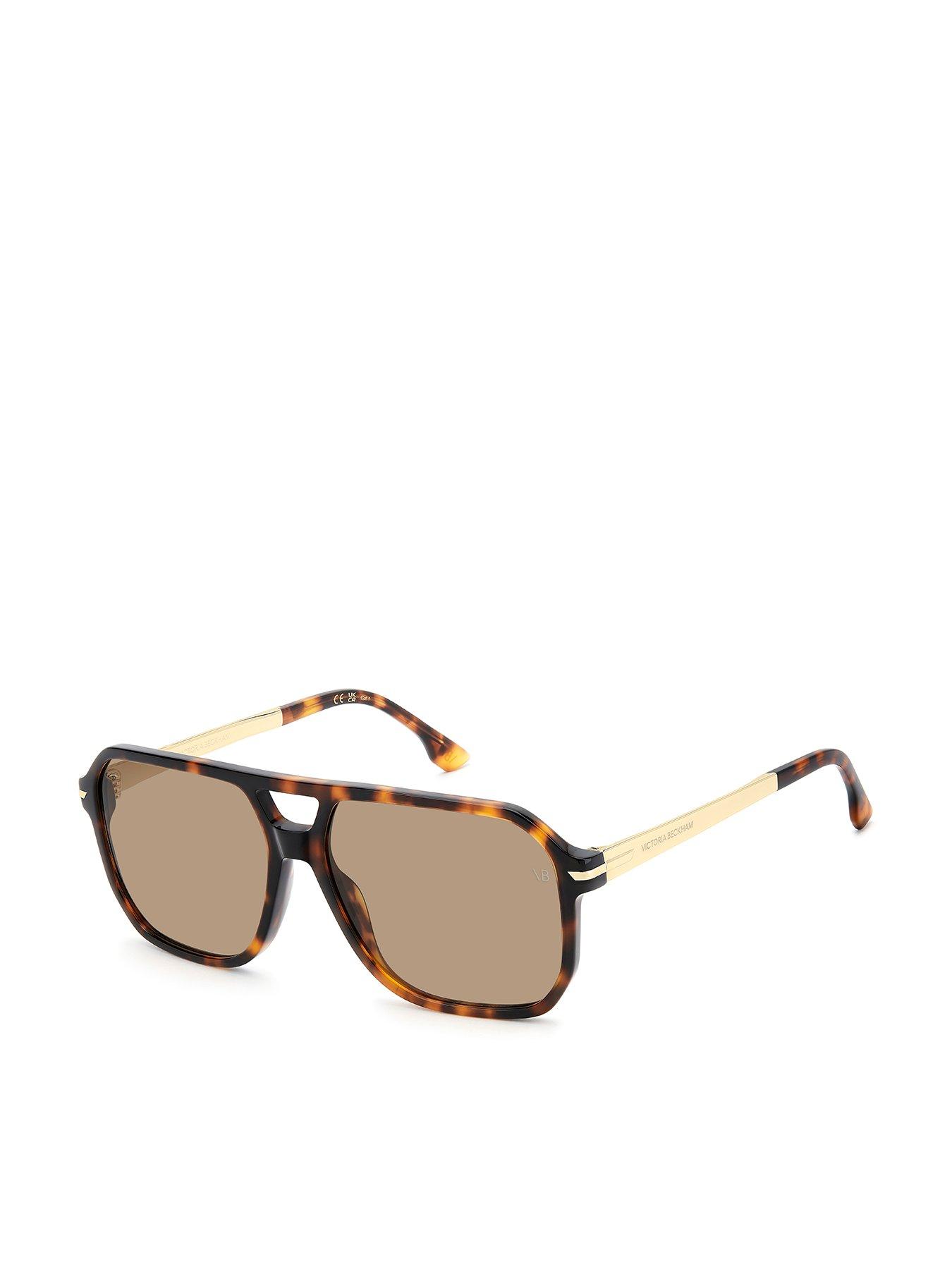 VICTORIA BECKHAM 1002/S Square Frame Navigator Sunglasses - Brown
