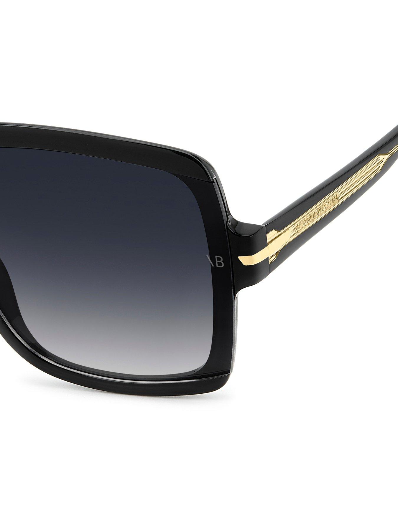 Image 5 of 5 of VICTORIA BECKHAM Oversized Mask Shape Sunglasses- Black