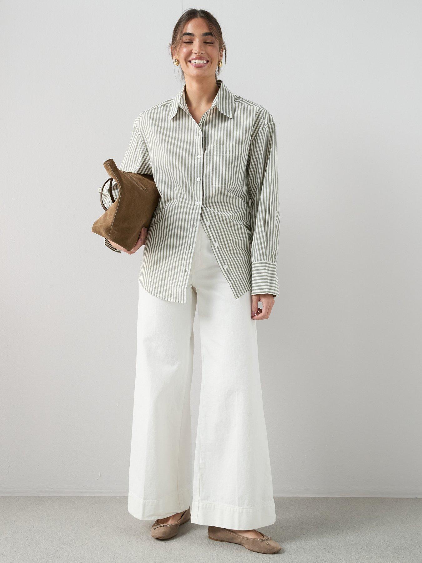 The Very Collection Cotton Poplin Stripe Shirt