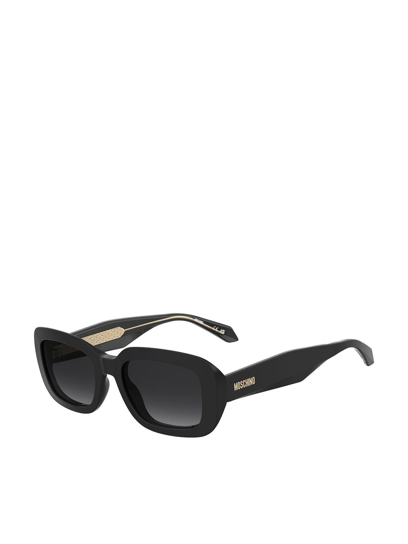 moschino-round-thick-frame-sunglasses--black