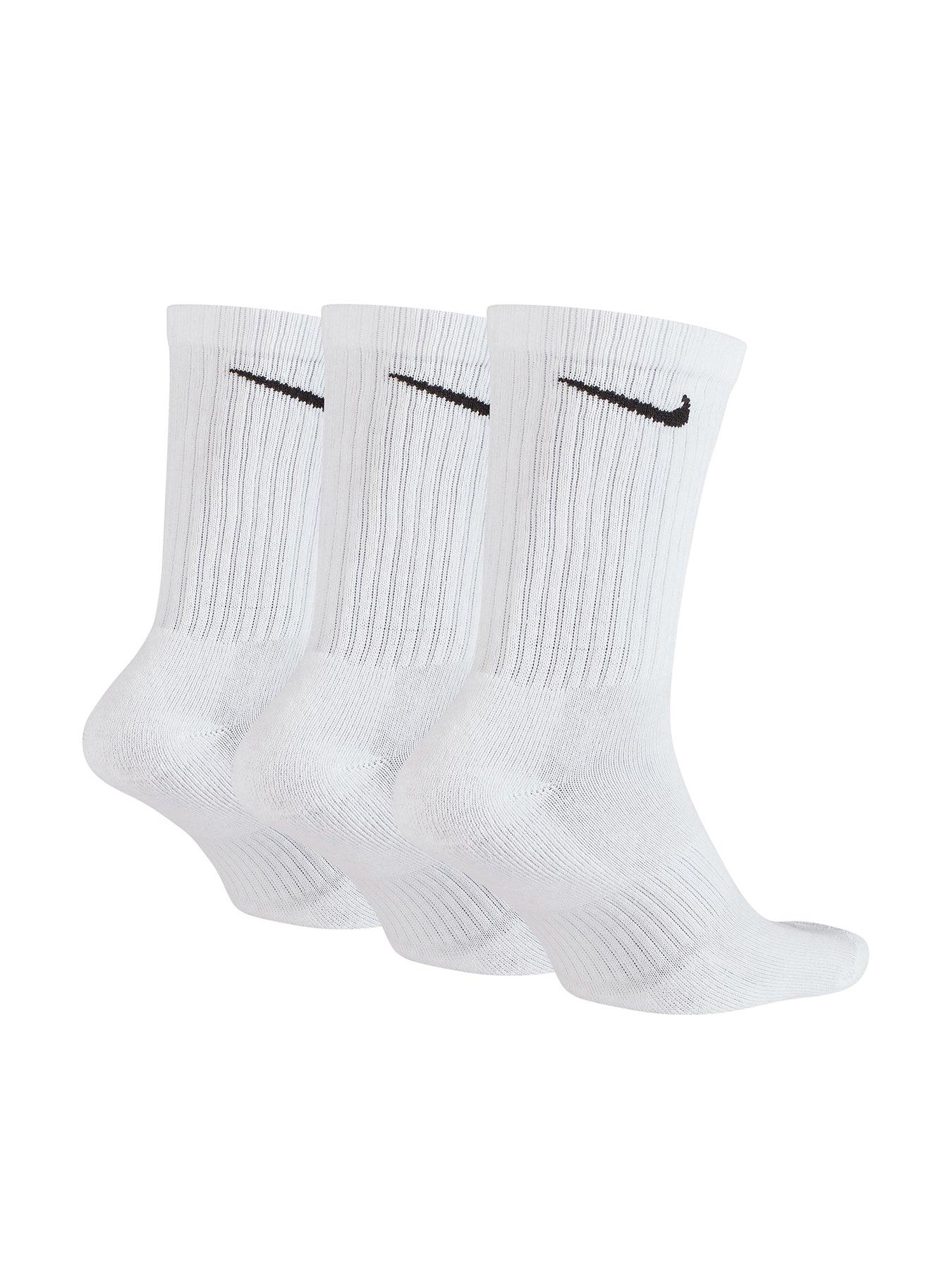 Nike Mens Training Everyday Cushioned Crew Socks (3 Pack) - White