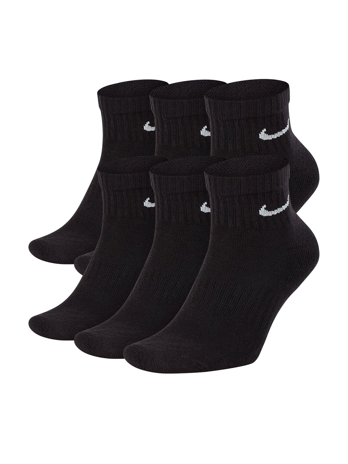 Nike Mens Training Everyday Cushioned Ankle Socks (6 Pairs) - Black