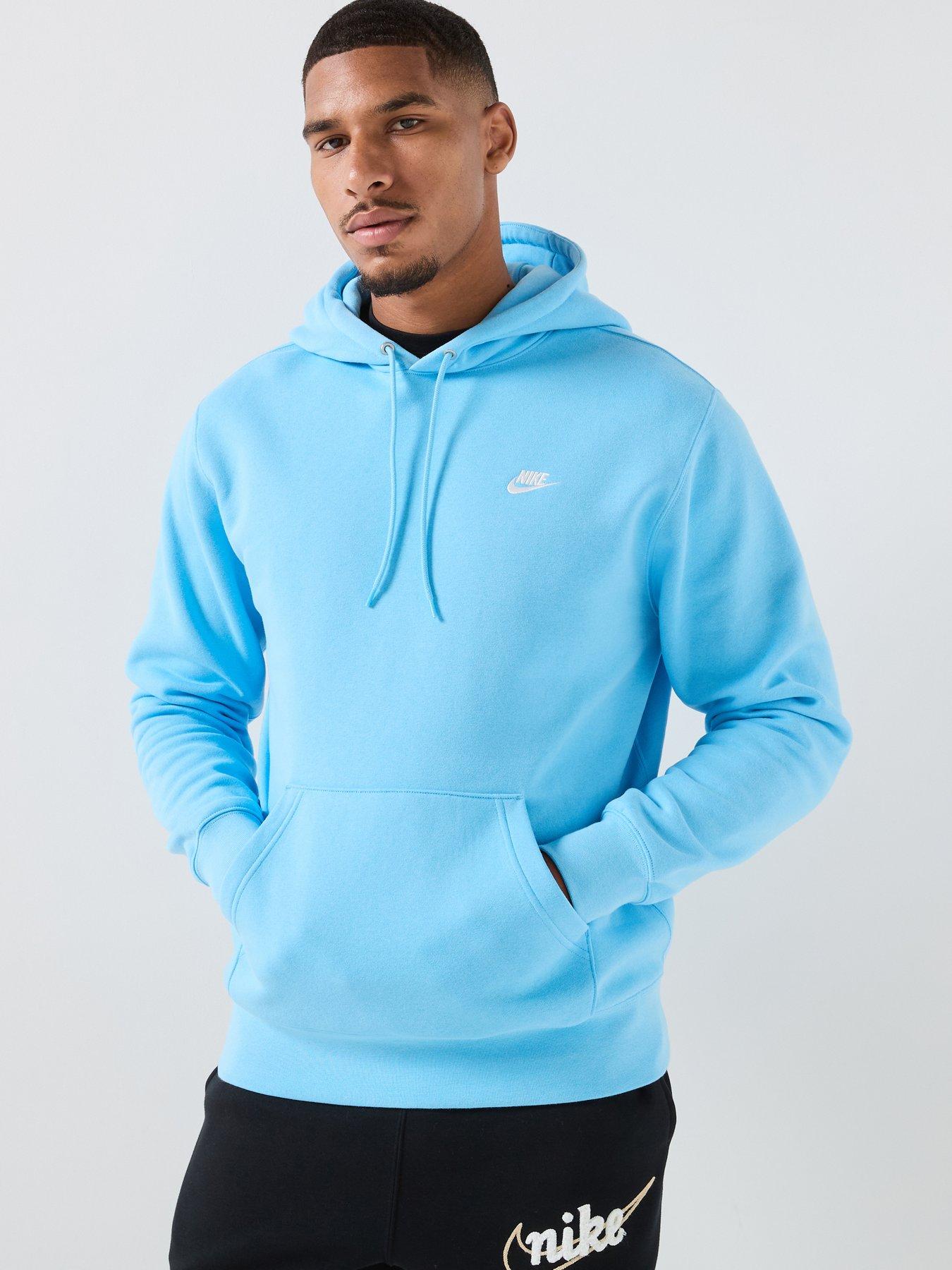 Nike Mens Club Fleece Overhead Hoodie - Blue