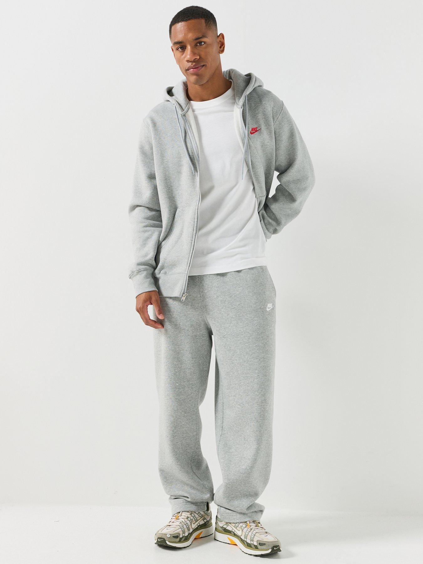 Image 3 of 6 of Nike Mens Club Fleece Full Zip Hoodie - Grey
