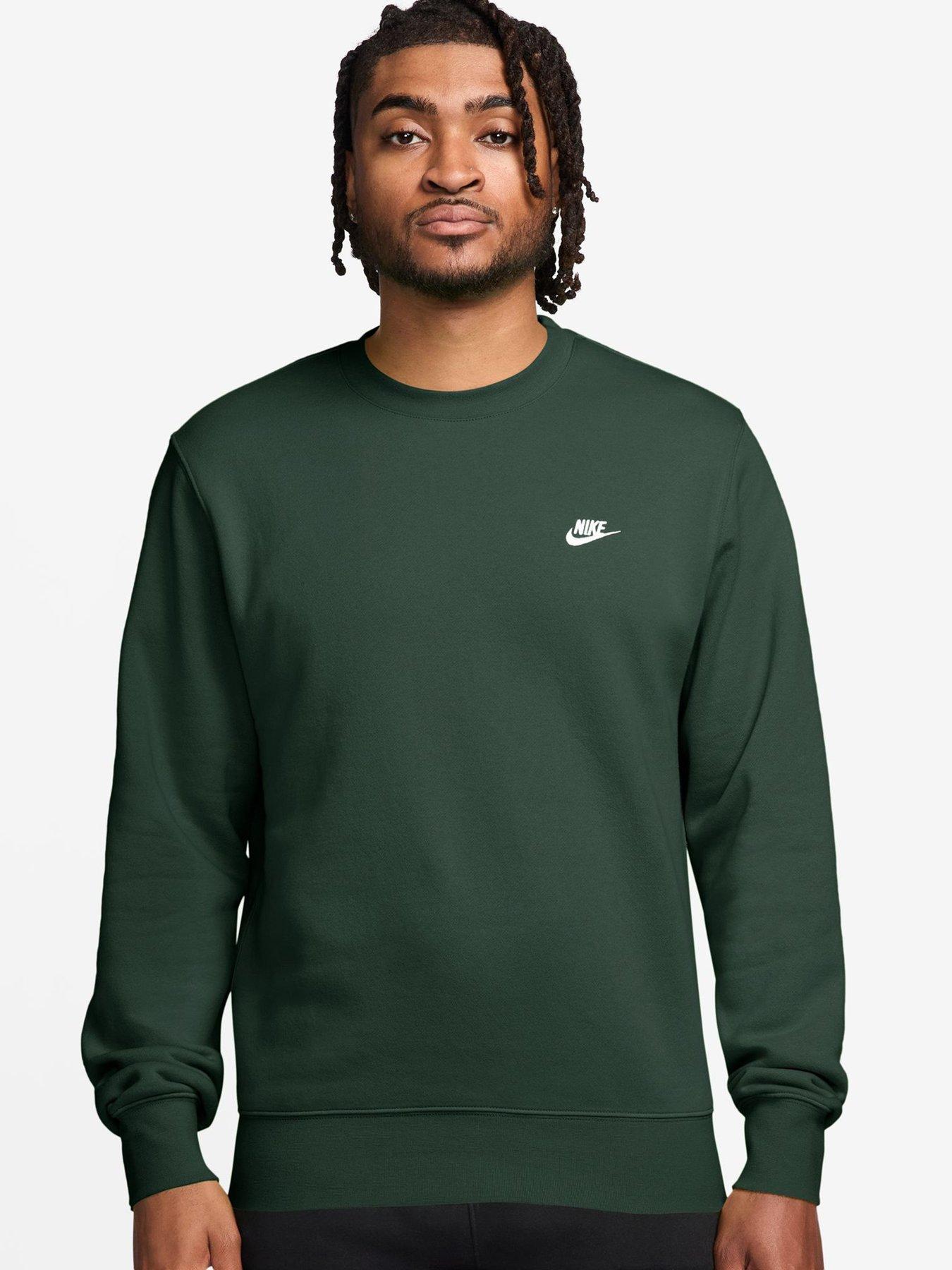 Nike Mens Club Fleece Crew Sweatshirt - Green