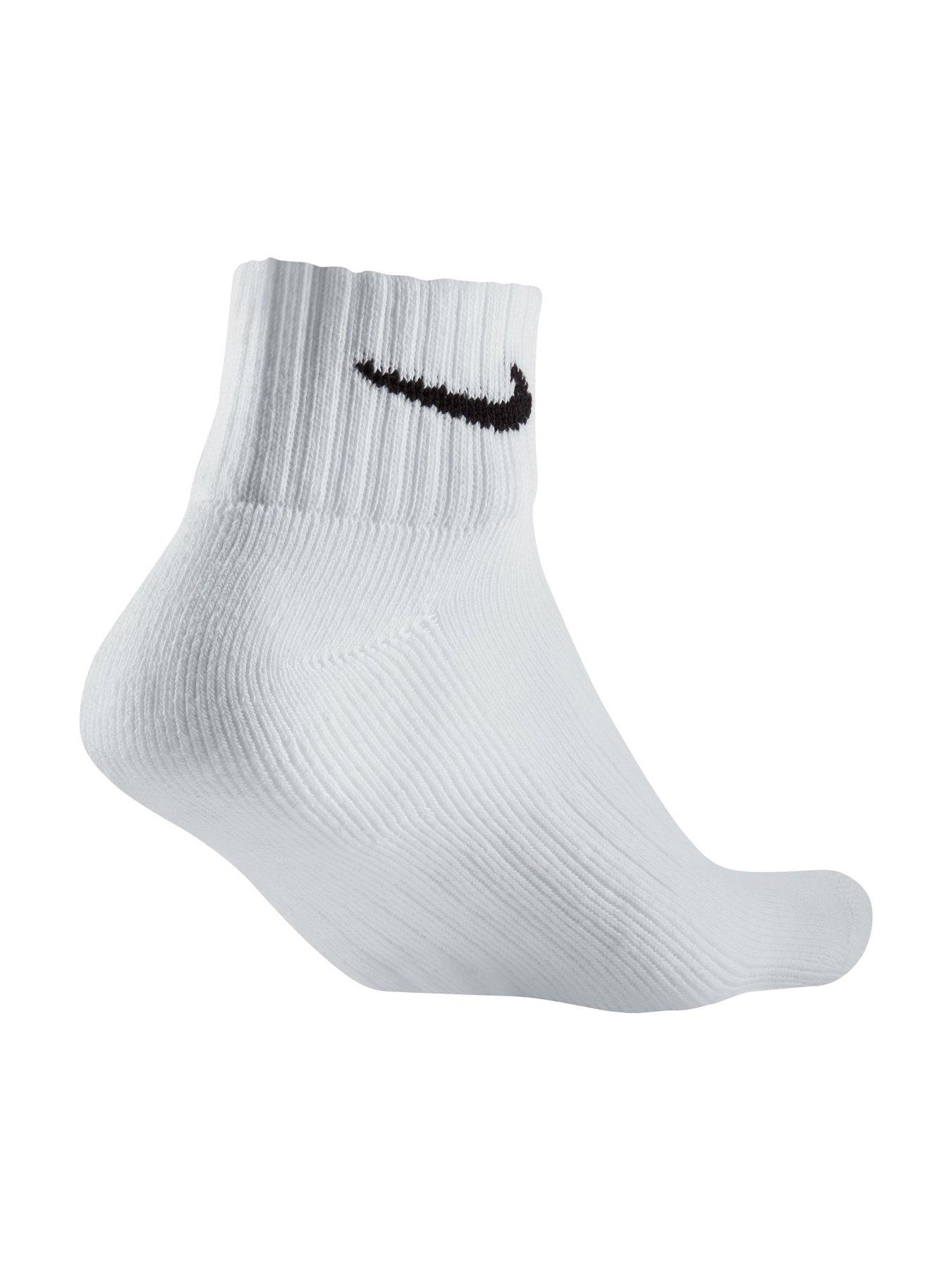 Image 5 of 6 of Nike Mens Training Cushioned Ankle Socks (3 Pack) - White/Black